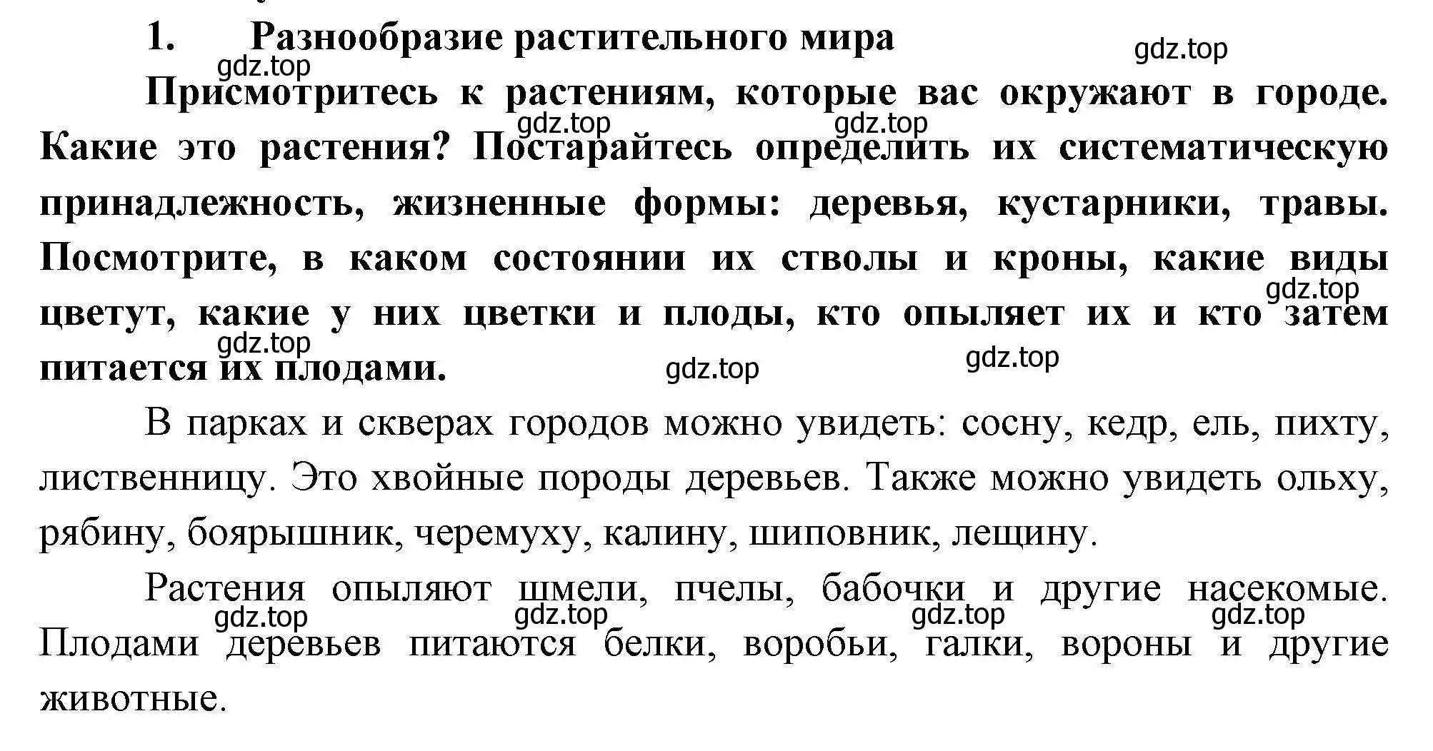 Решение номер 1 (страница 178) гдз по биологии 6 класс Пономарева, Корнилова, учебник