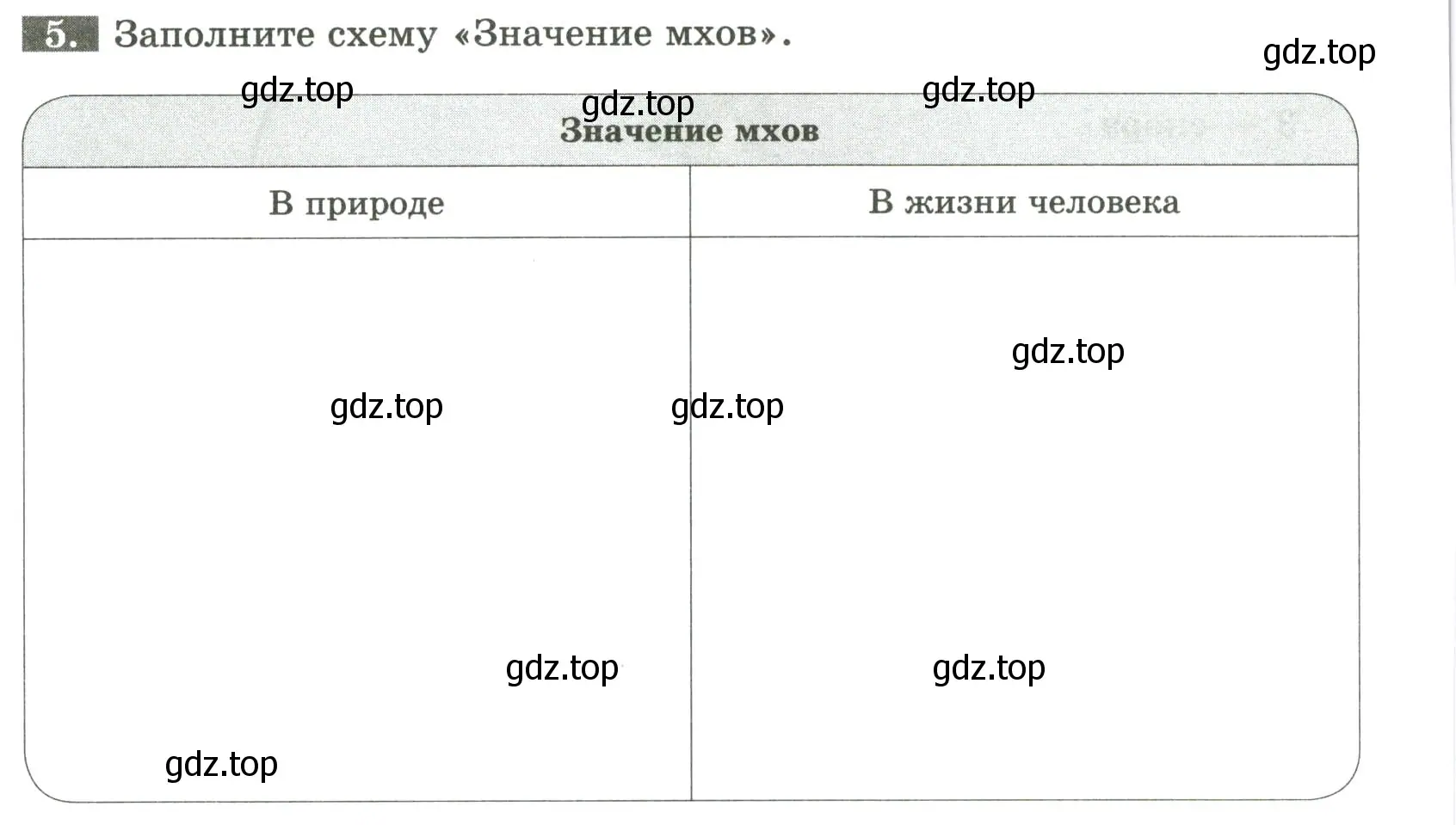 Условие номер 5 (страница 20) гдз по биологии 7 класс Пасечник, Суматохин, рабочая тетрадь