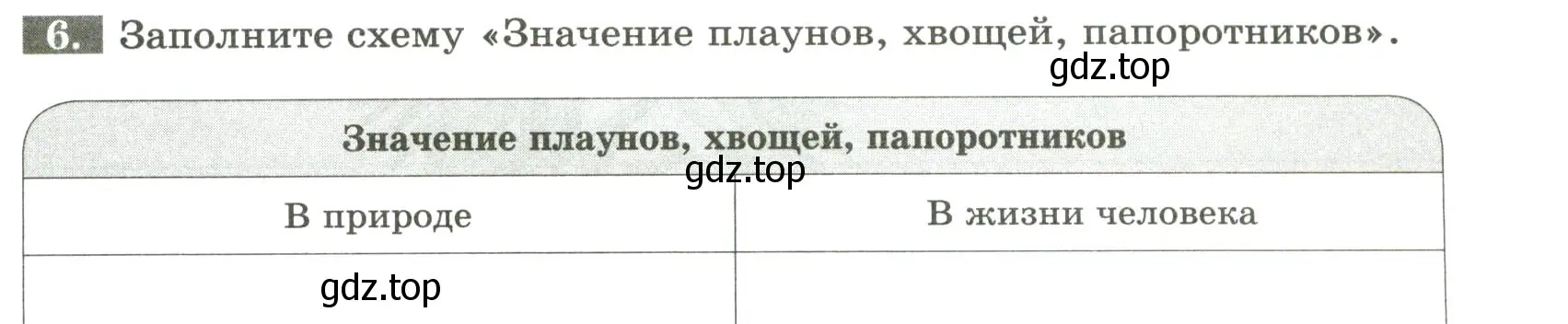 Условие номер 6 (страница 25) гдз по биологии 7 класс Пасечник, Суматохин, рабочая тетрадь