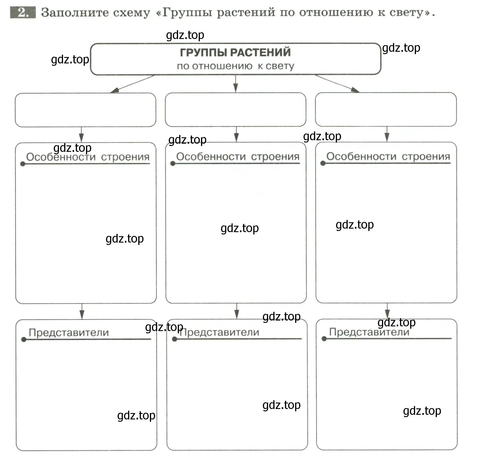 Условие номер 2 (страница 64) гдз по биологии 7 класс Пасечник, Суматохин, рабочая тетрадь