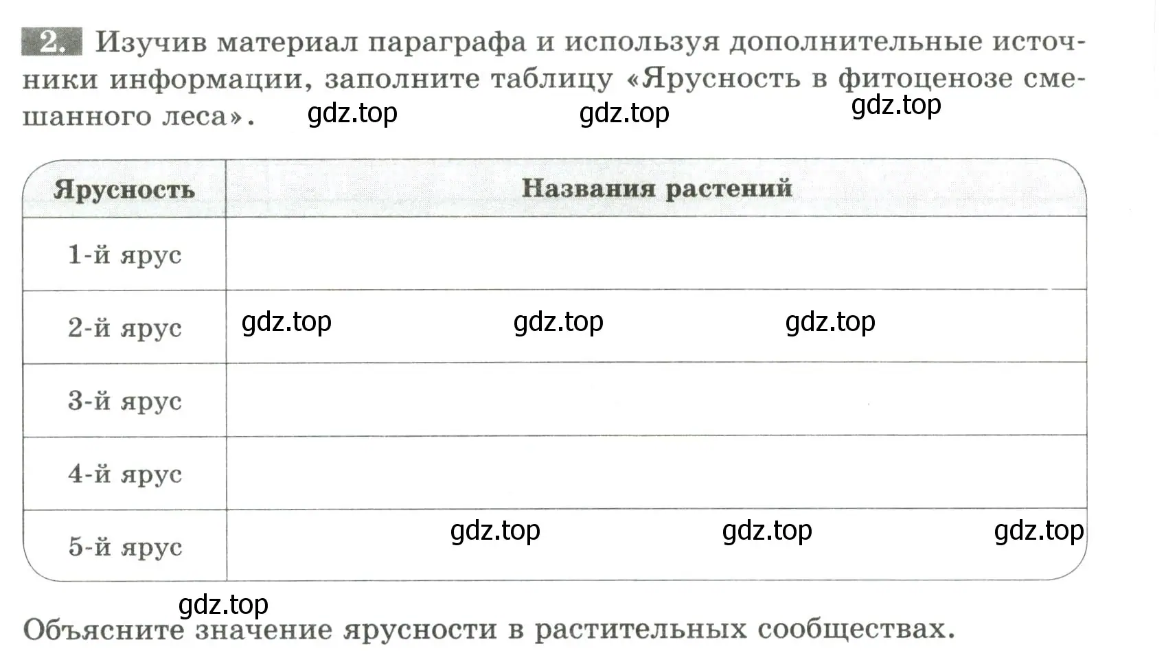 Условие номер 2 (страница 70) гдз по биологии 7 класс Пасечник, Суматохин, рабочая тетрадь