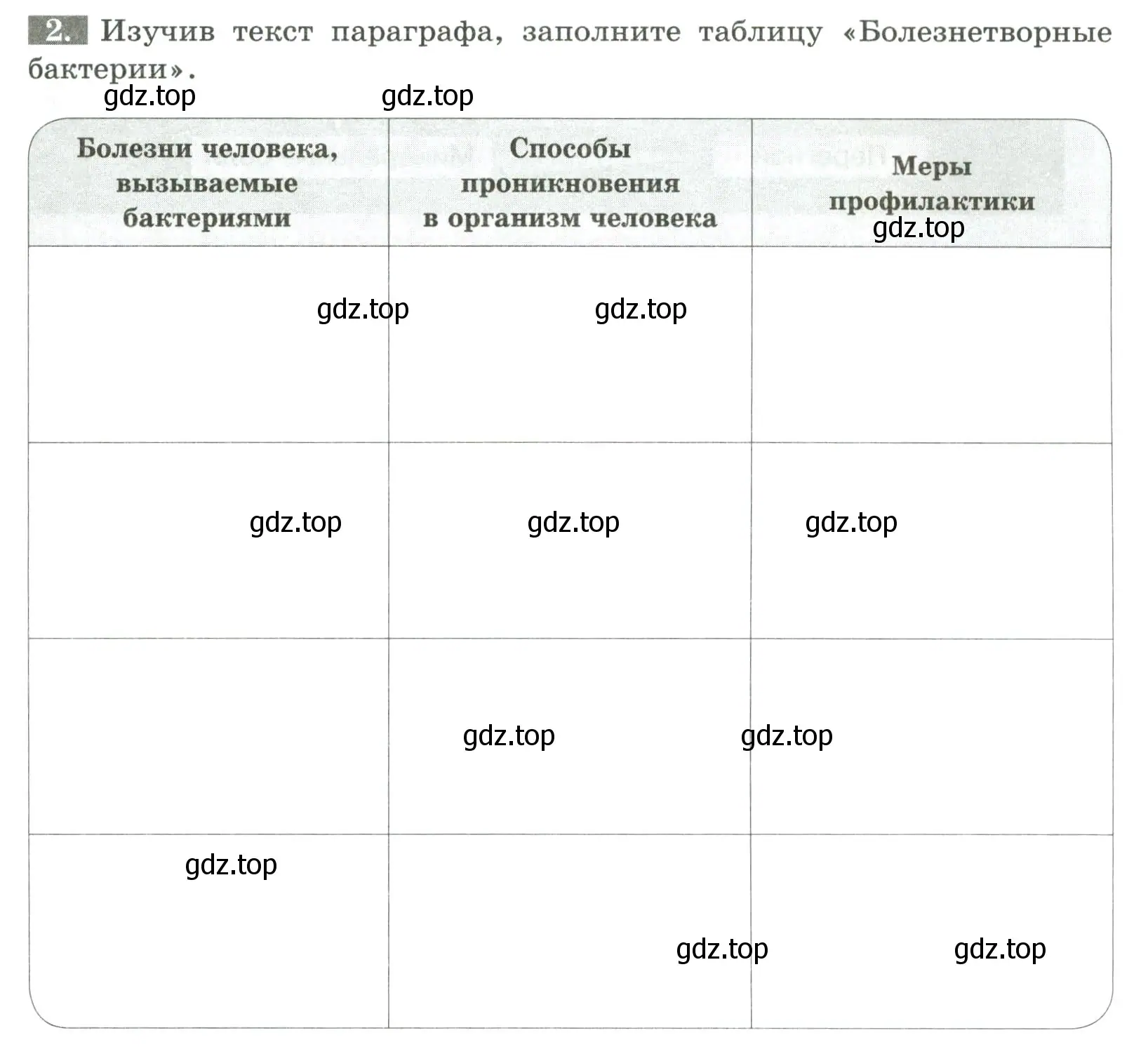 Условие номер 2 (страница 83) гдз по биологии 7 класс Пасечник, Суматохин, рабочая тетрадь