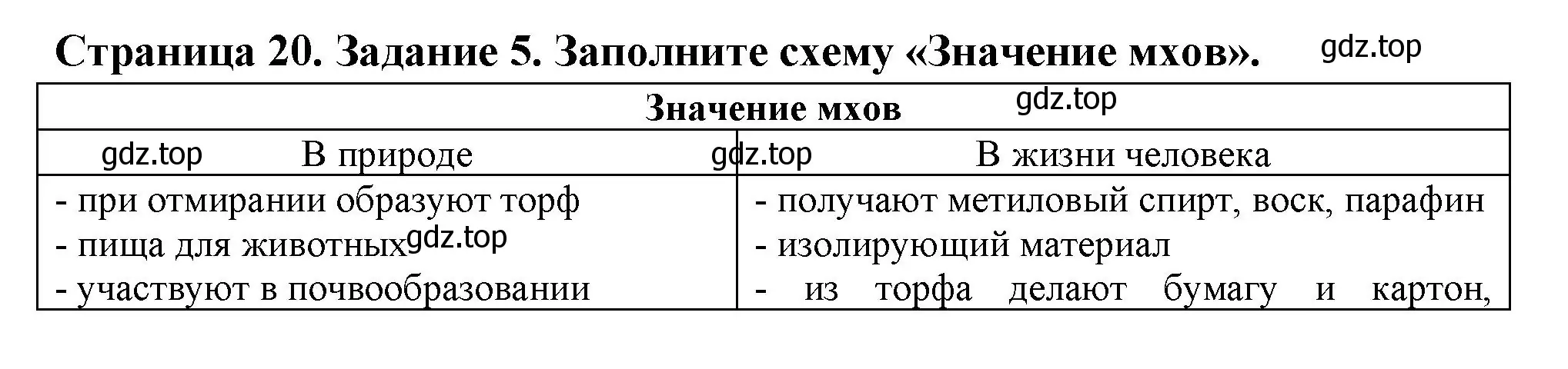 Решение номер 5 (страница 20) гдз по биологии 7 класс Пасечник, Суматохин, рабочая тетрадь