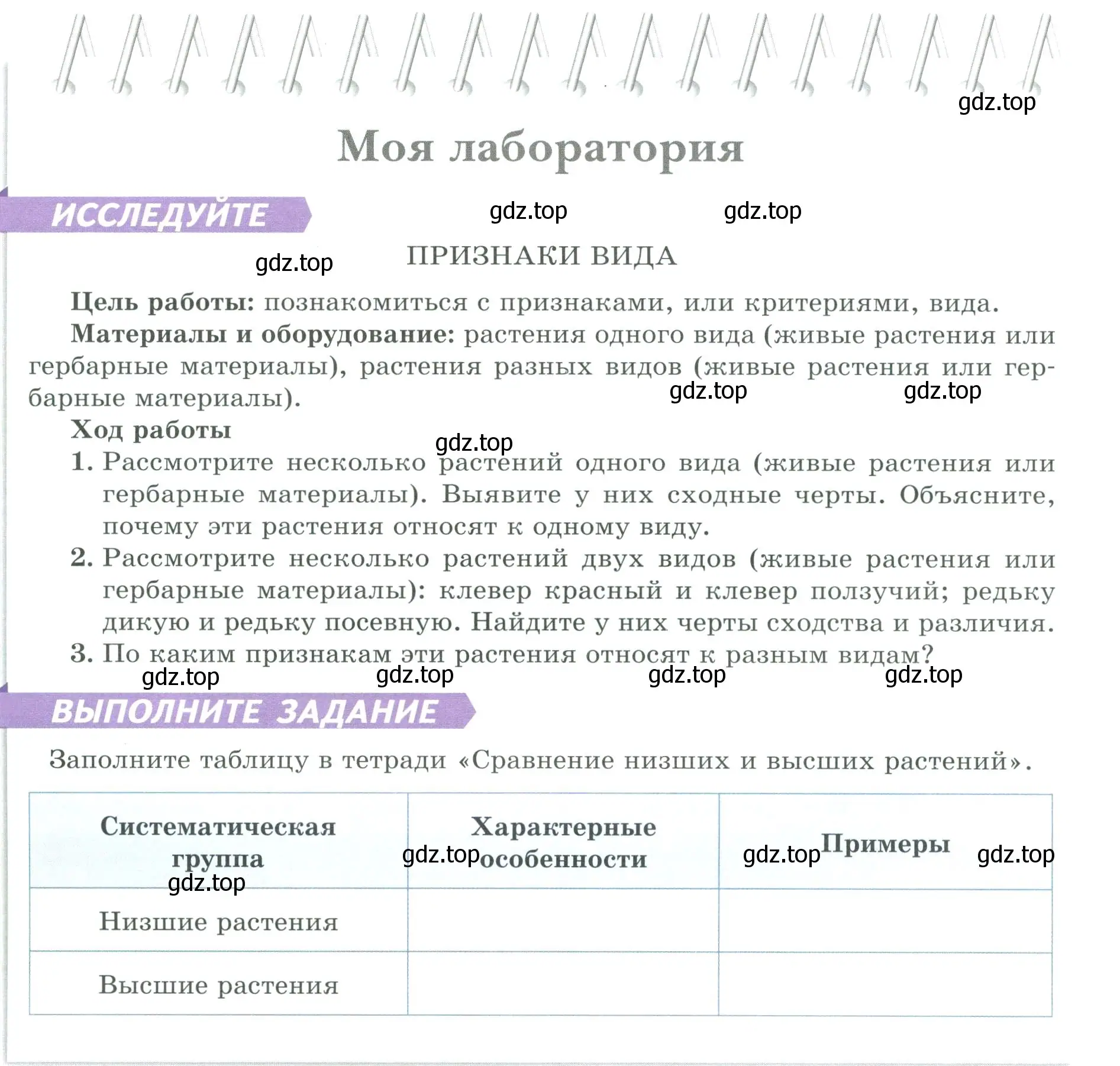 Условие  Моя лаборатория (страница 14) гдз по биологии 7 класс Пасечник, Суматохин, учебник