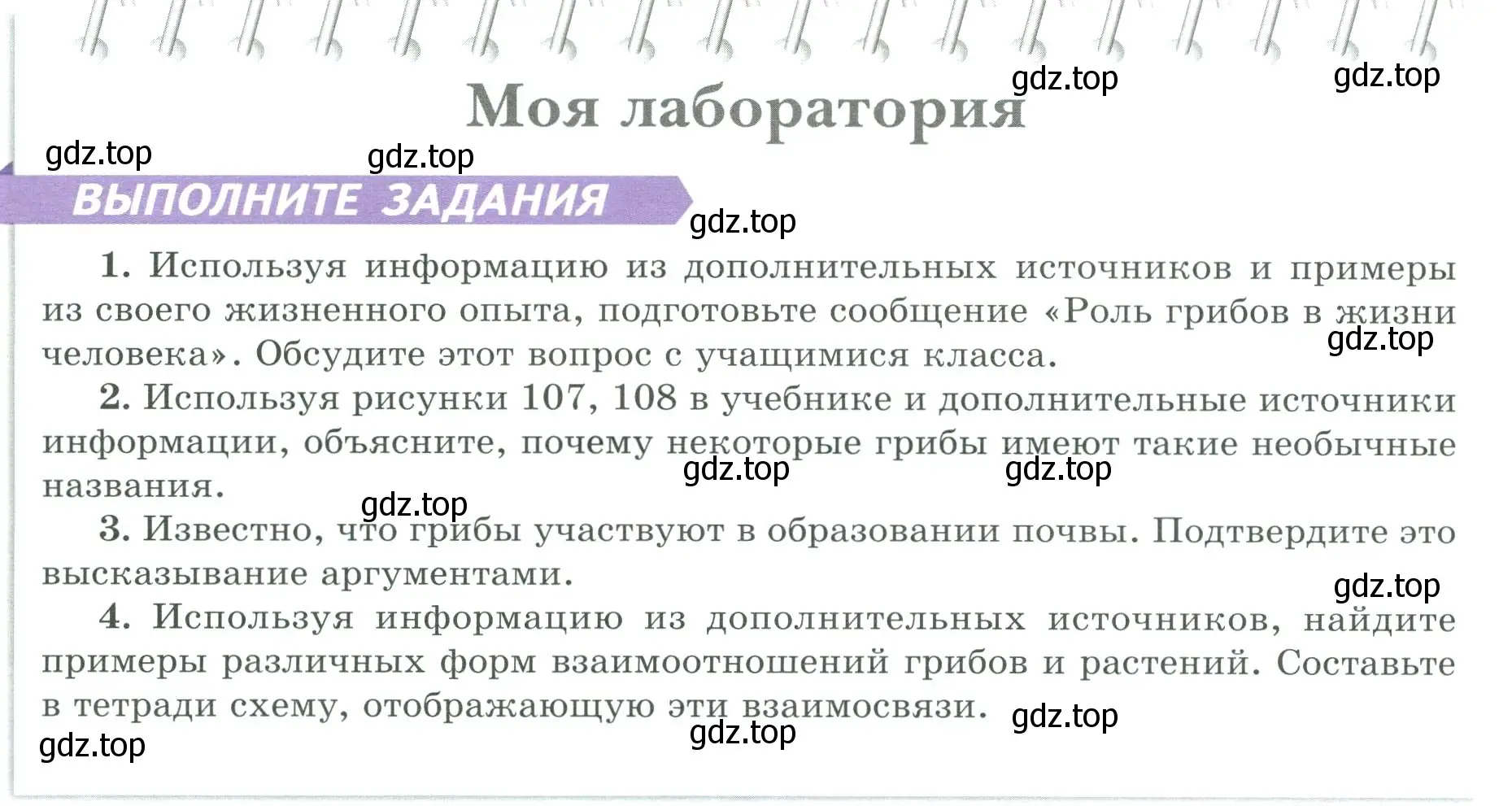 Условие  Моя лаборатория (страница 146) гдз по биологии 7 класс Пасечник, Суматохин, учебник