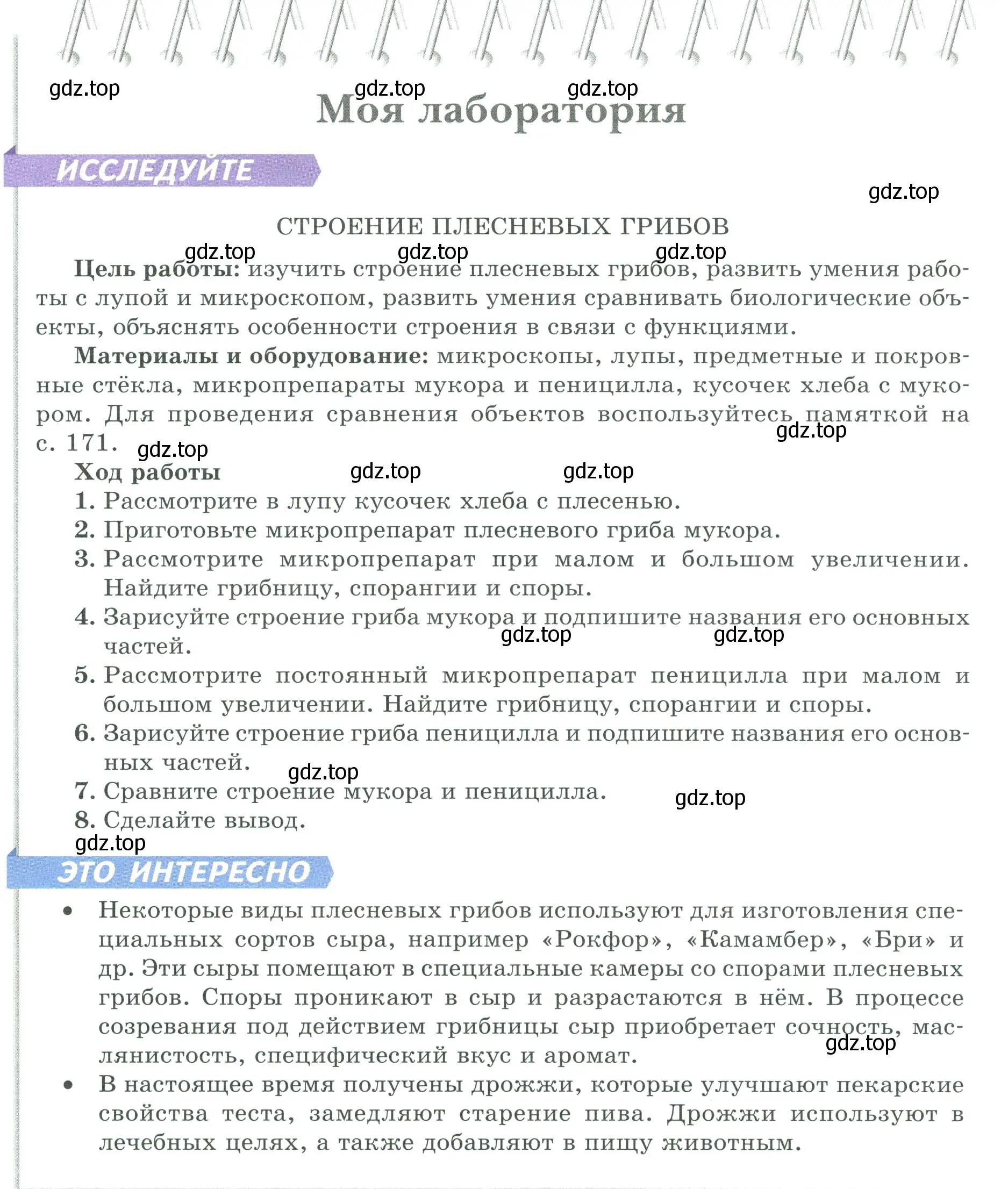 Условие  Моя лаборатория (страница 160) гдз по биологии 7 класс Пасечник, Суматохин, учебник