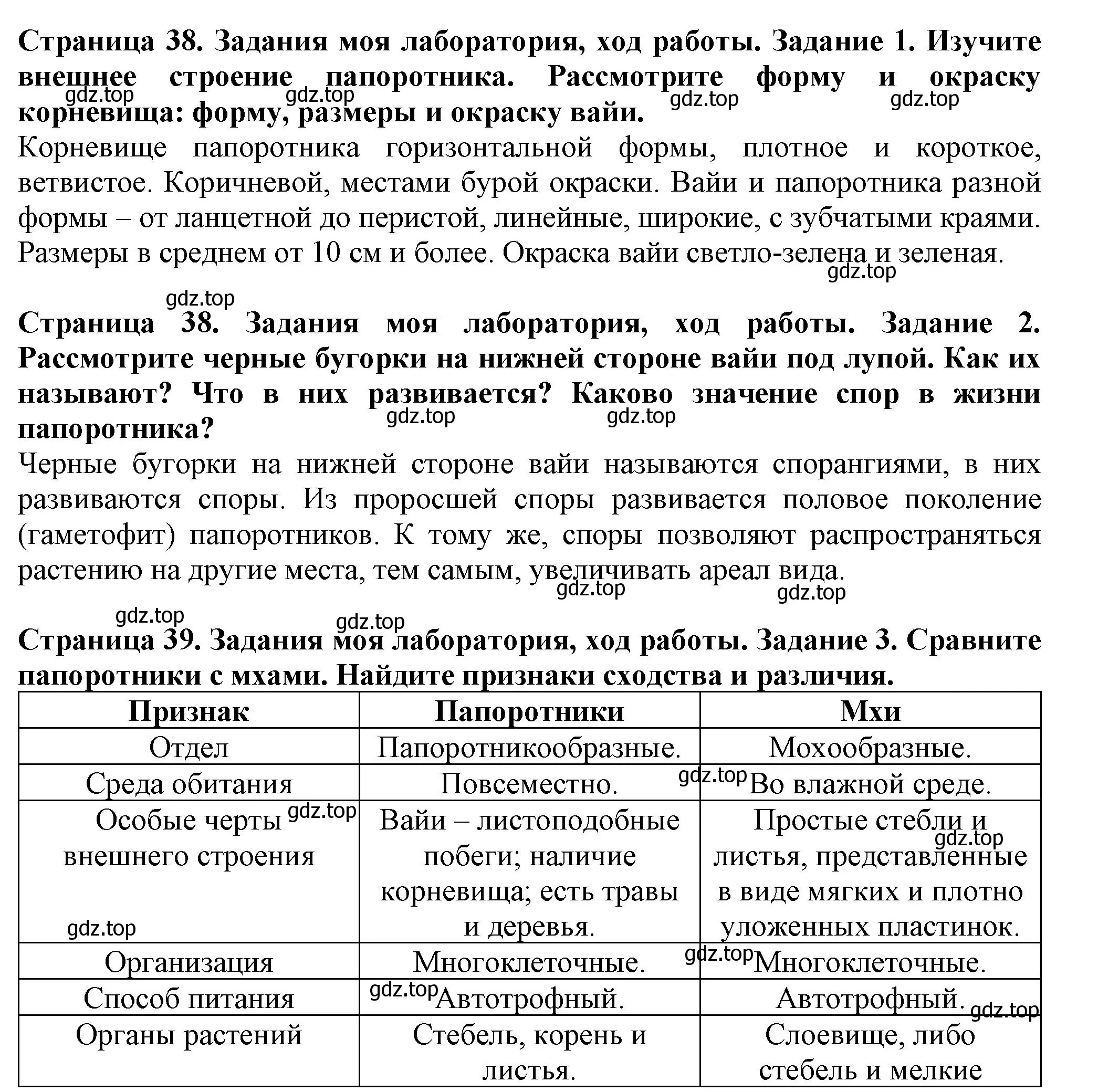 Решение  Моя лаборатория (страница 38) гдз по биологии 7 класс Пасечник, Суматохин, учебник