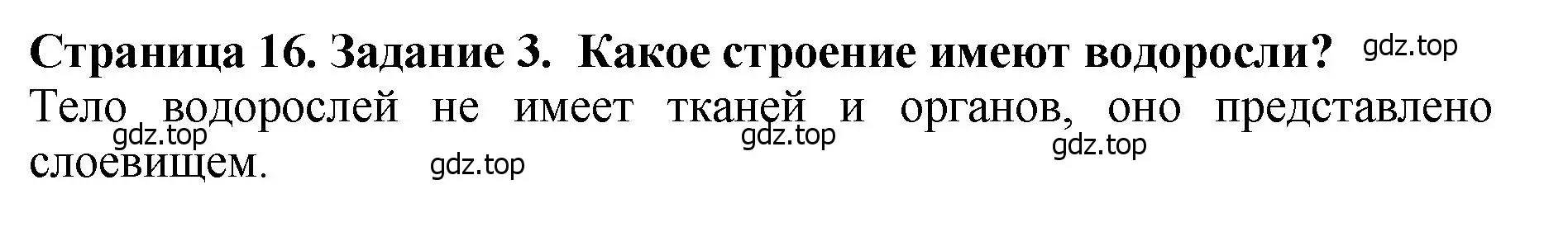 Решение 2. номер 3 (страница 16) гдз по биологии 7 класс Пасечник, Суматохин, учебник