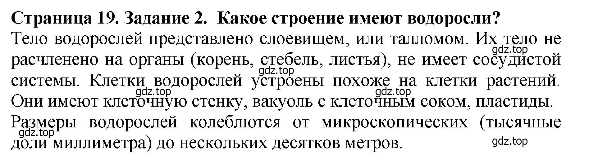 Решение 2. номер 2 (страница 19) гдз по биологии 7 класс Пасечник, Суматохин, учебник