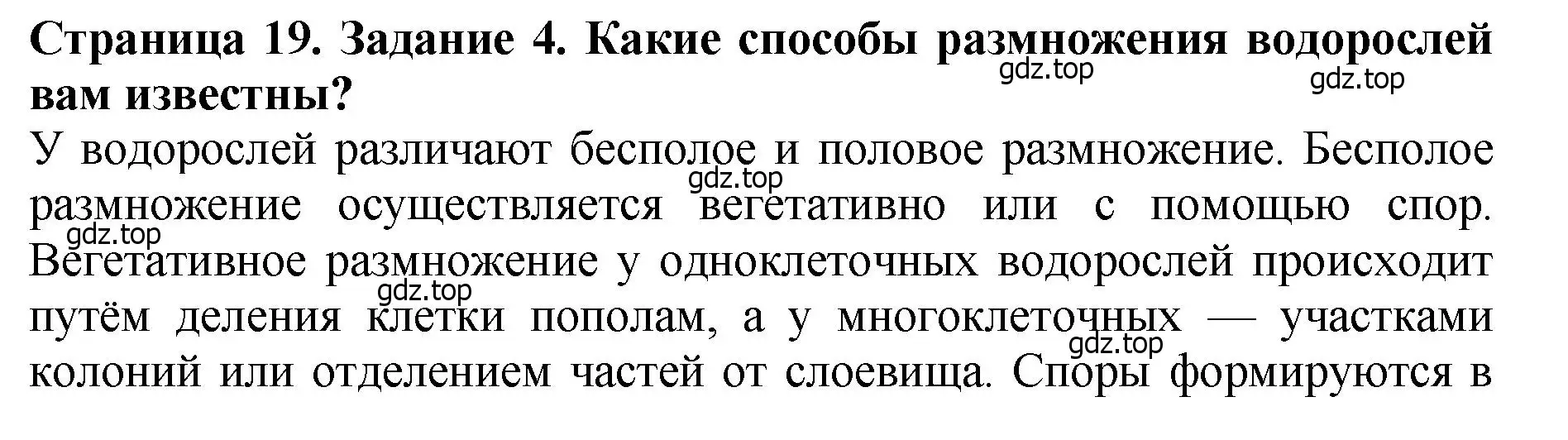 Решение 2. номер 4 (страница 19) гдз по биологии 7 класс Пасечник, Суматохин, учебник