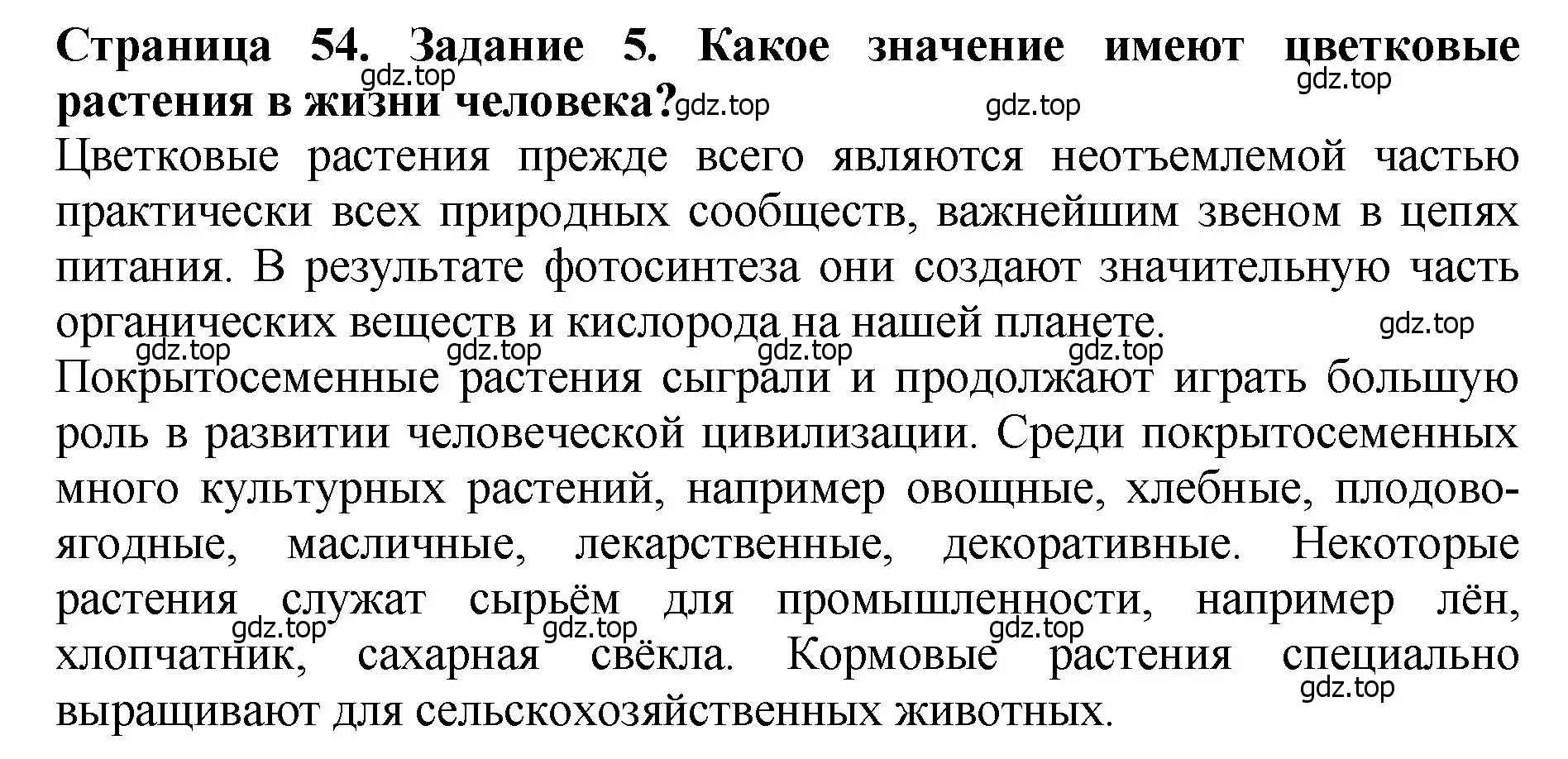 Решение 2. номер 5 (страница 54) гдз по биологии 7 класс Пасечник, Суматохин, учебник