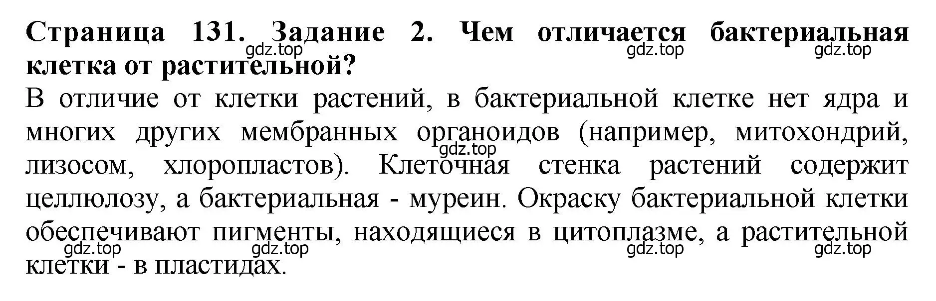 Решение 2. номер 2 (страница 131) гдз по биологии 7 класс Пасечник, Суматохин, учебник