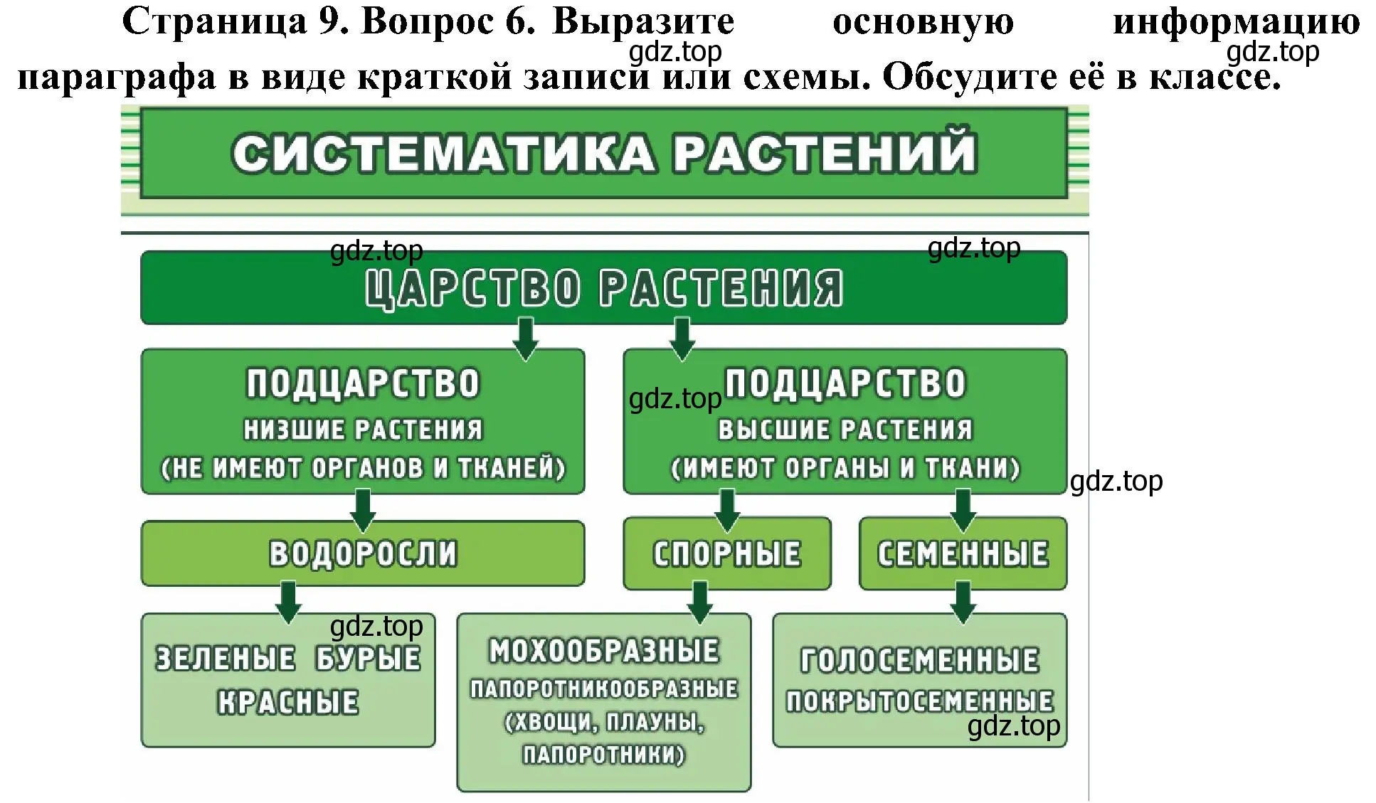 Решение номер 6 (страница 9) гдз по биологии 7 класс Пономарева, Корнилова, учебник