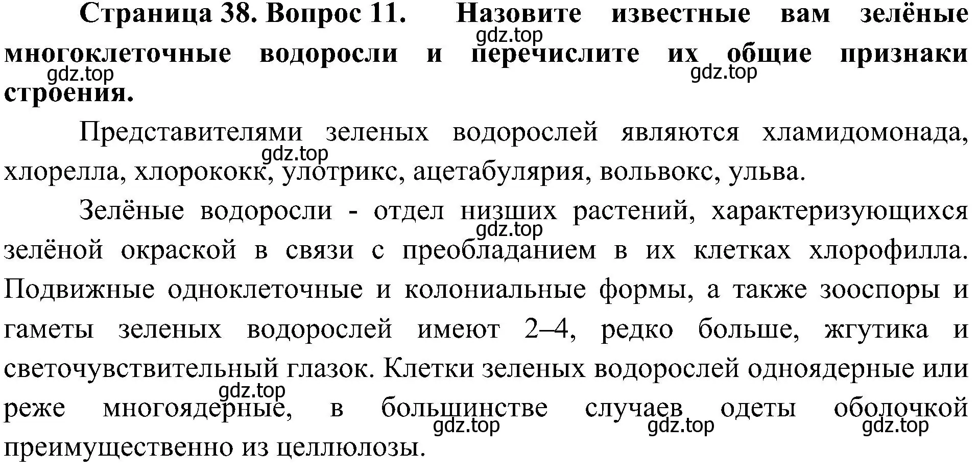 Решение номер 11 (страница 38) гдз по биологии 7 класс Пономарева, Корнилова, учебник