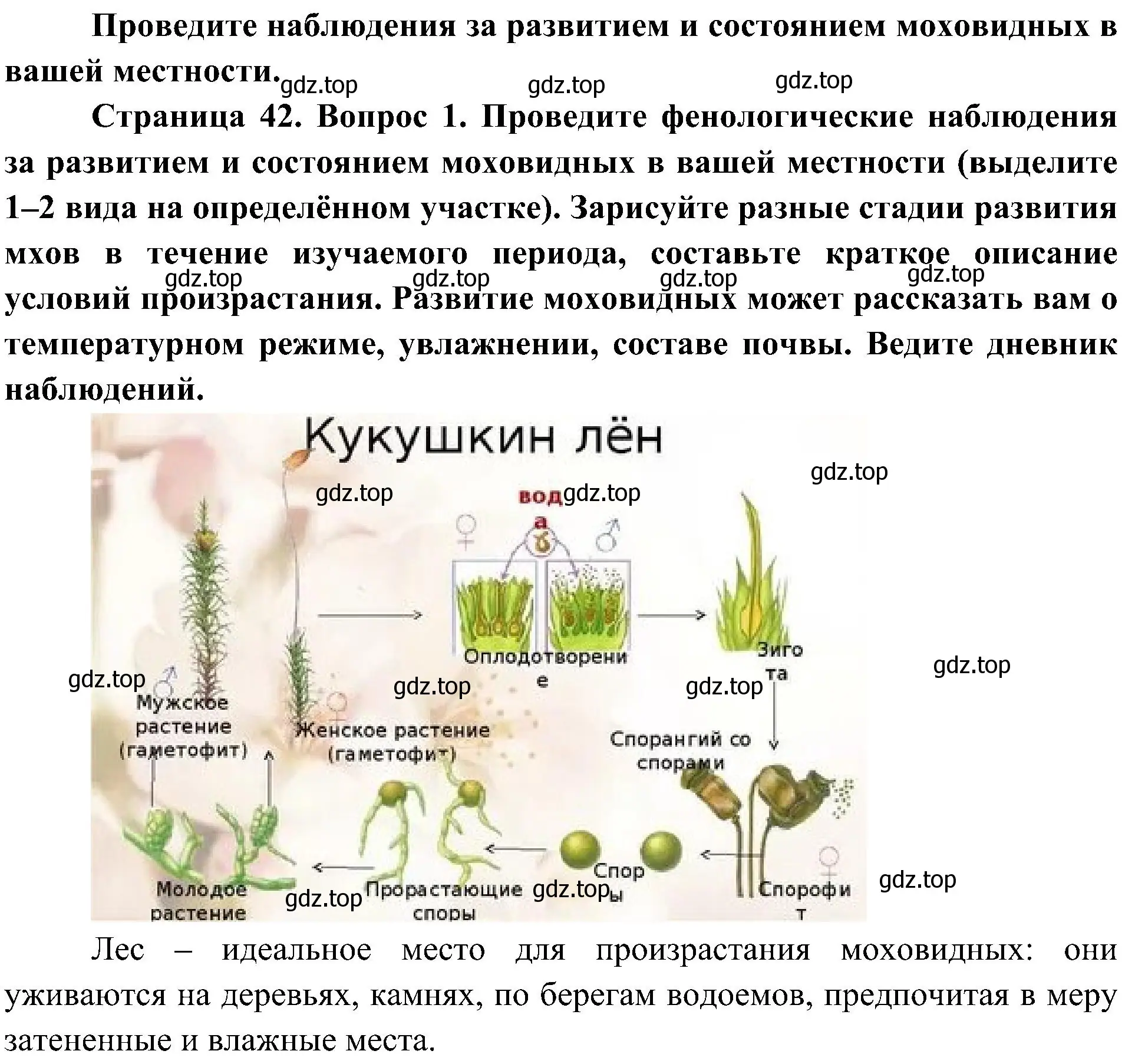 Решение номер 1 (страница 42) гдз по биологии 7 класс Пономарева, Корнилова, учебник