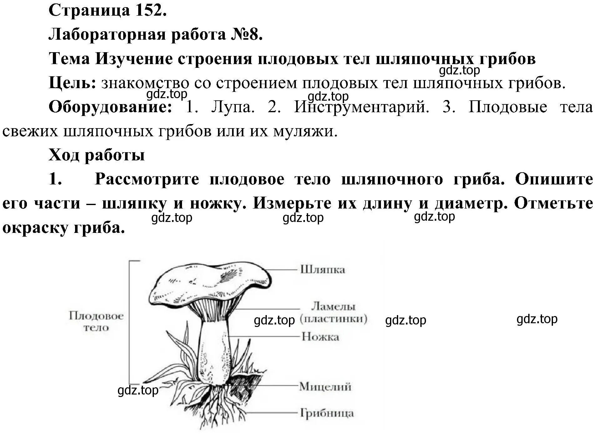 Решение номер 1 (страница 152) гдз по биологии 7 класс Пономарева, Корнилова, учебник