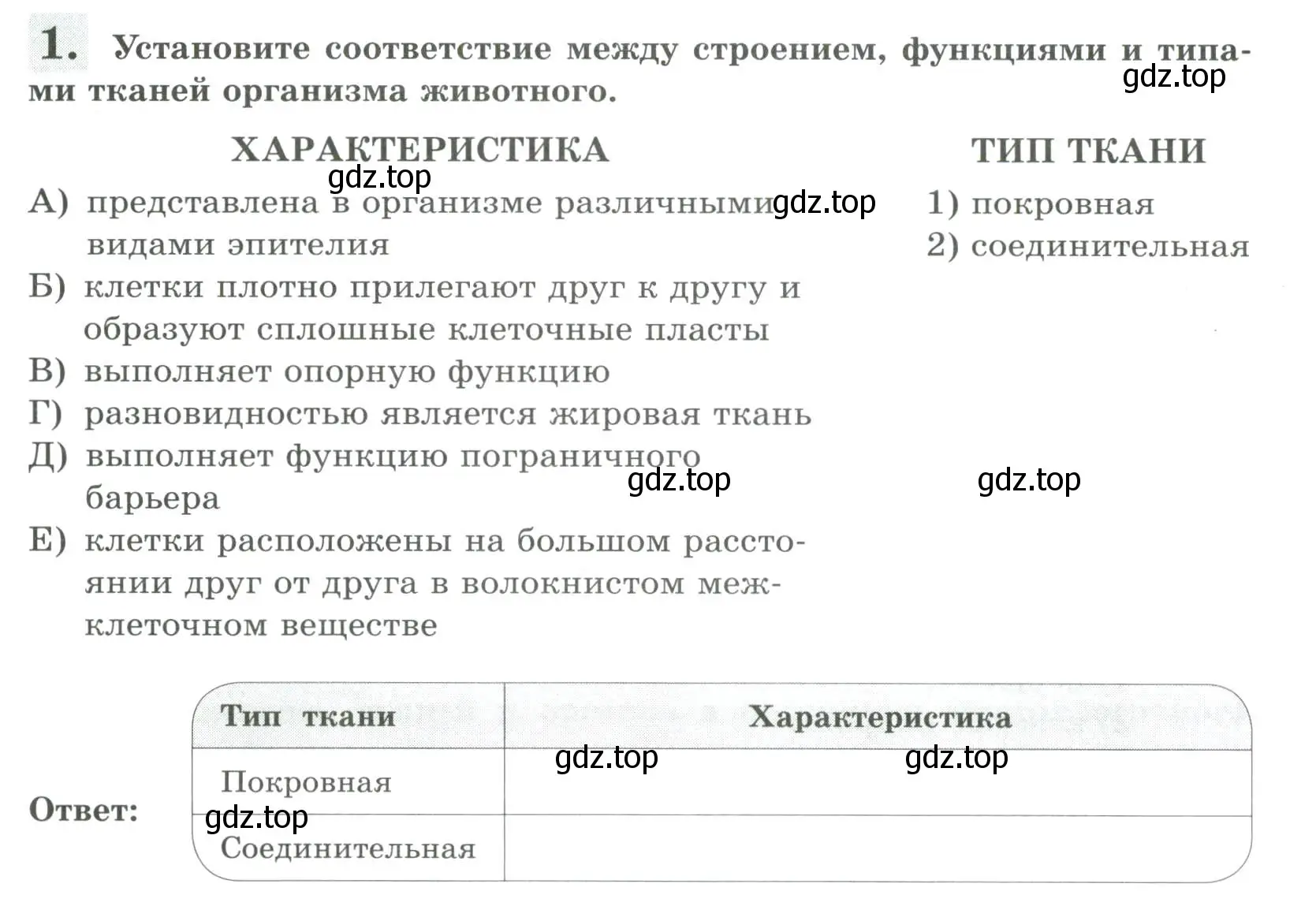 Условие номер 1 (страница 16) гдз по биологии 8 класс Суматохин, Пасечник, рабочая тетрадь