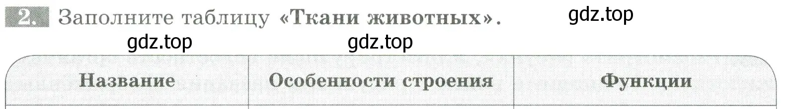 Условие номер 2 (страница 11) гдз по биологии 8 класс Суматохин, Пасечник, рабочая тетрадь