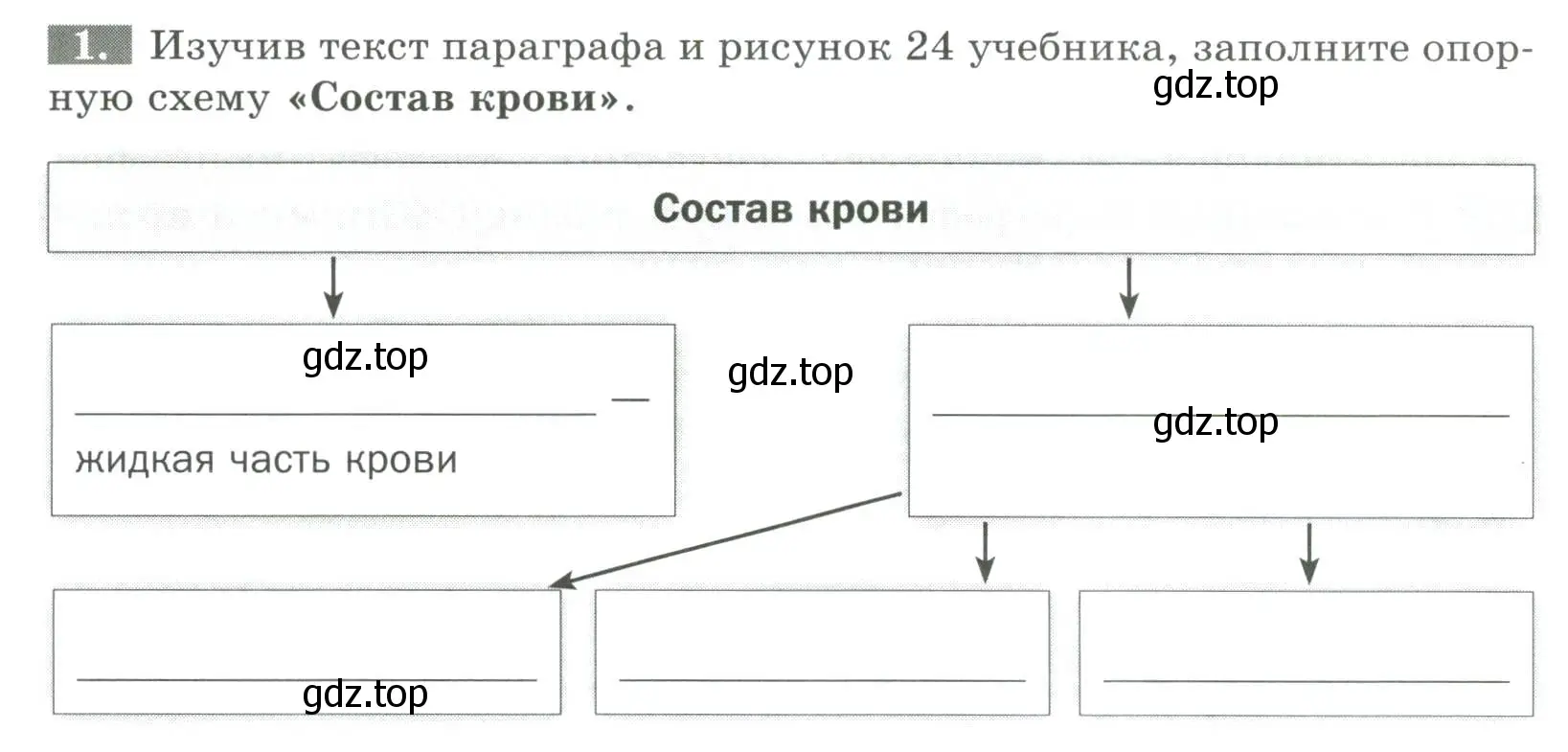 Условие номер 1 (страница 25) гдз по биологии 8 класс Суматохин, Пасечник, рабочая тетрадь