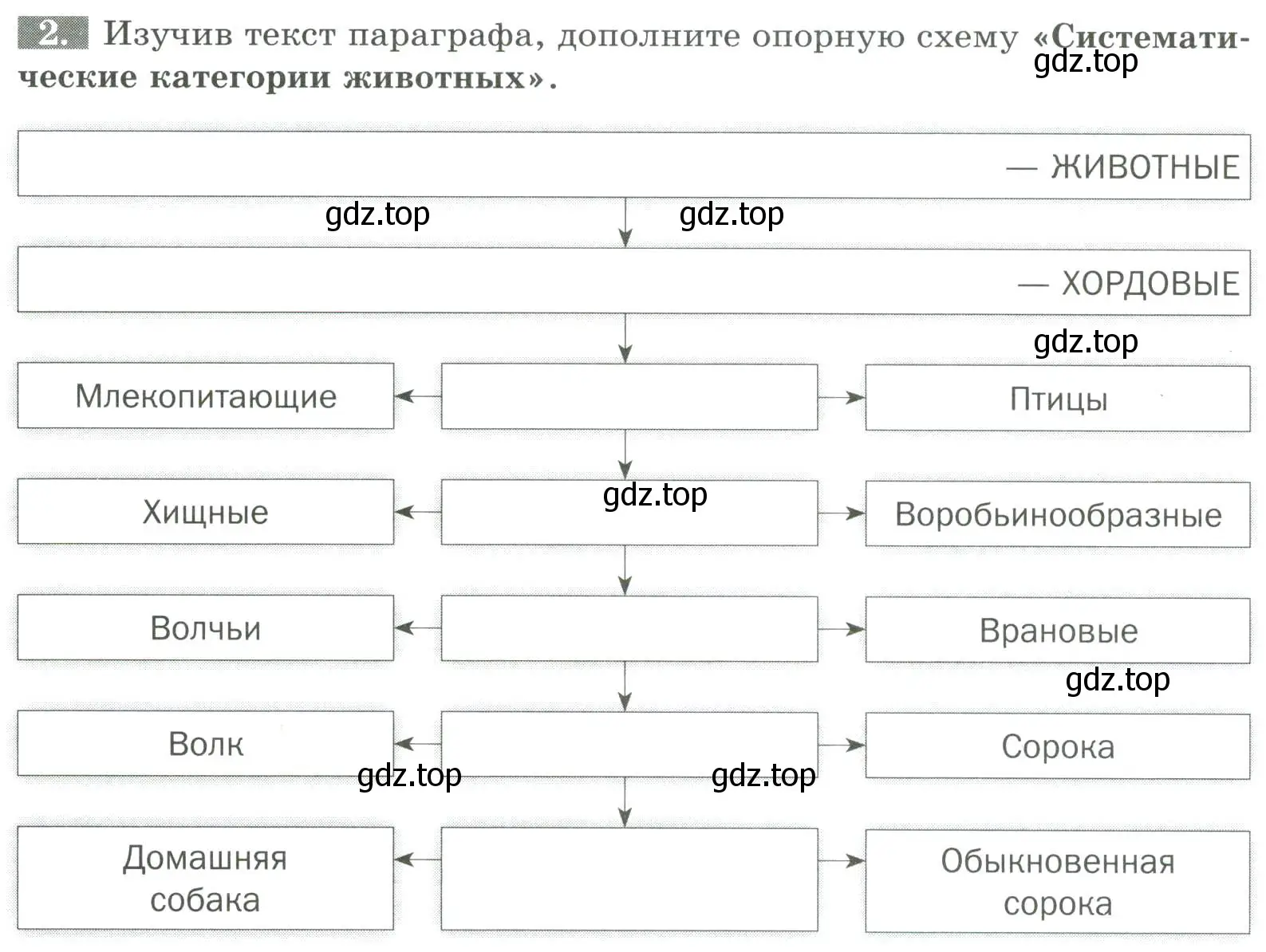 Условие номер 2 (страница 44) гдз по биологии 8 класс Суматохин, Пасечник, рабочая тетрадь