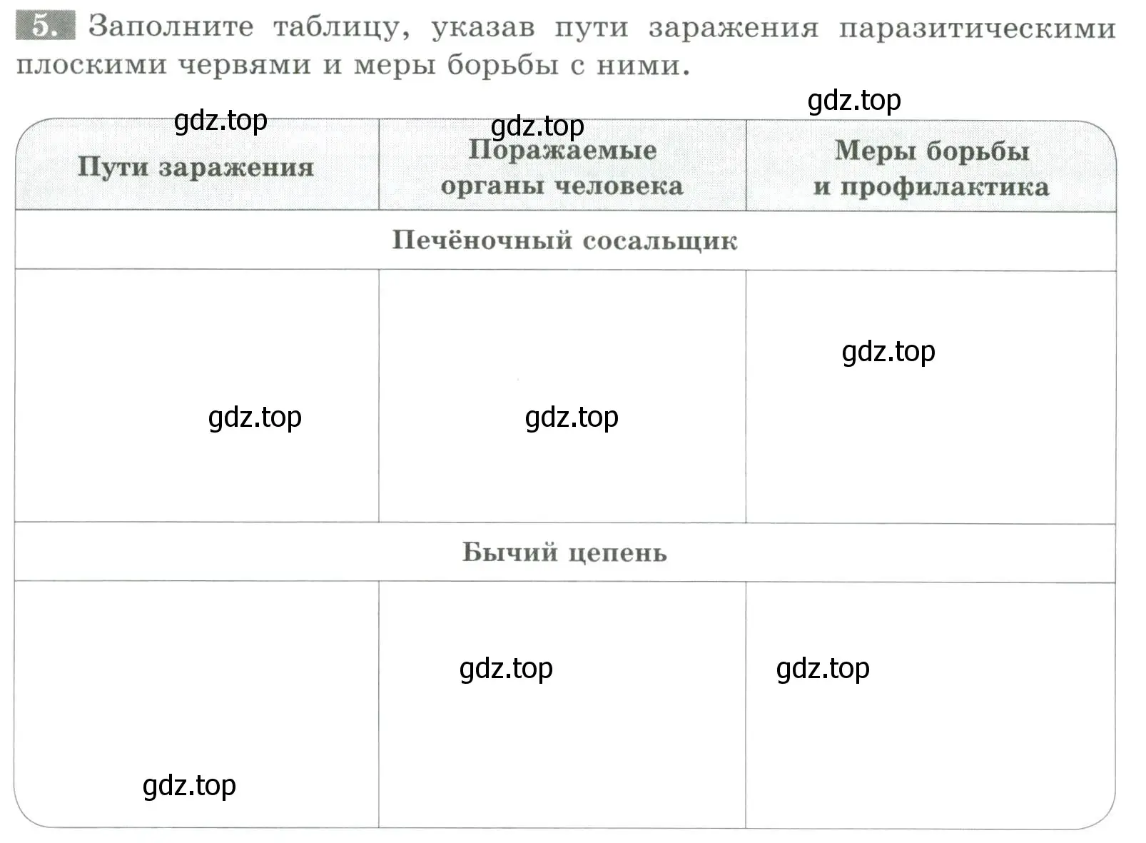 Условие номер 5 (страница 65) гдз по биологии 8 класс Суматохин, Пасечник, рабочая тетрадь