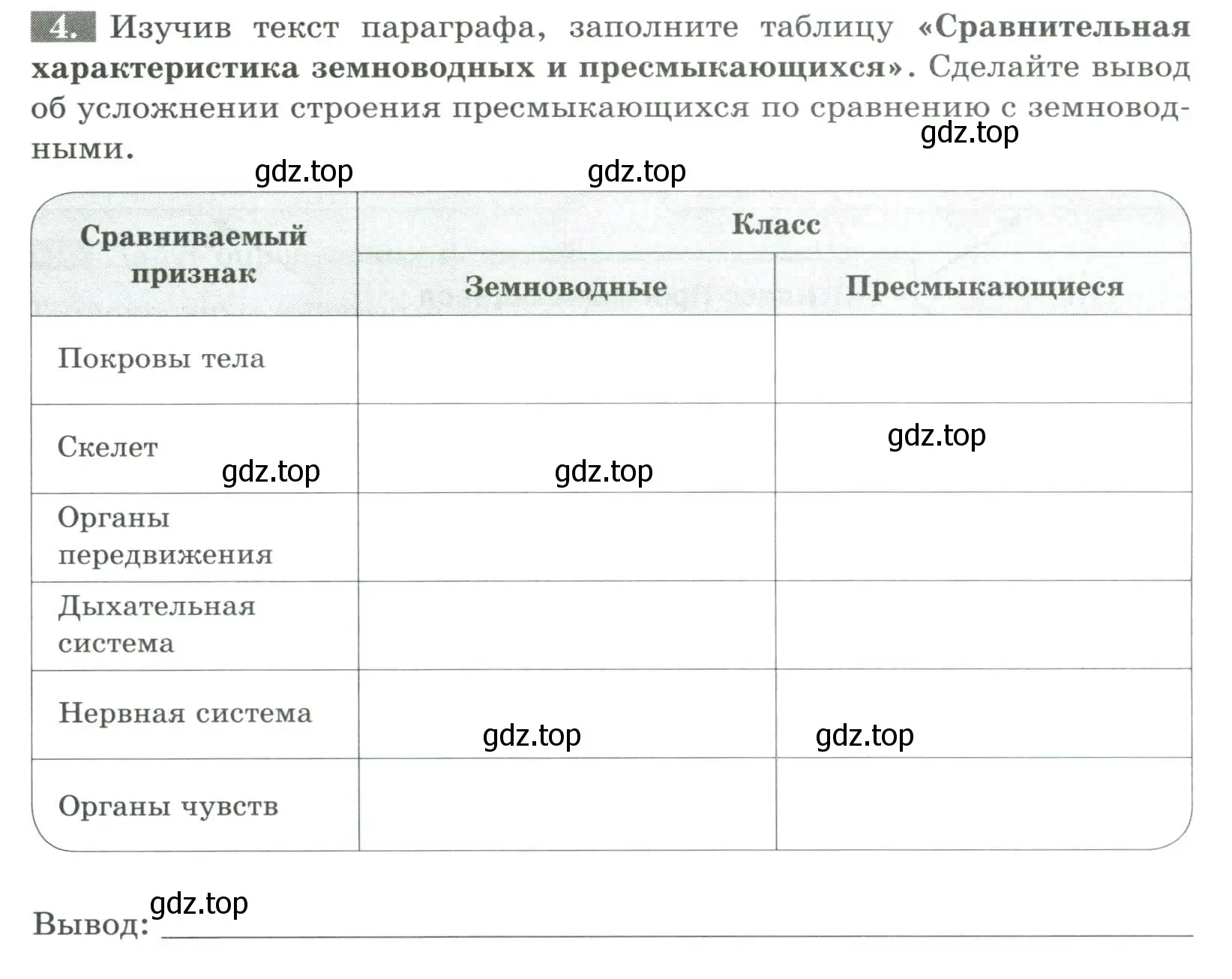 Условие номер 4 (страница 109) гдз по биологии 8 класс Суматохин, Пасечник, рабочая тетрадь