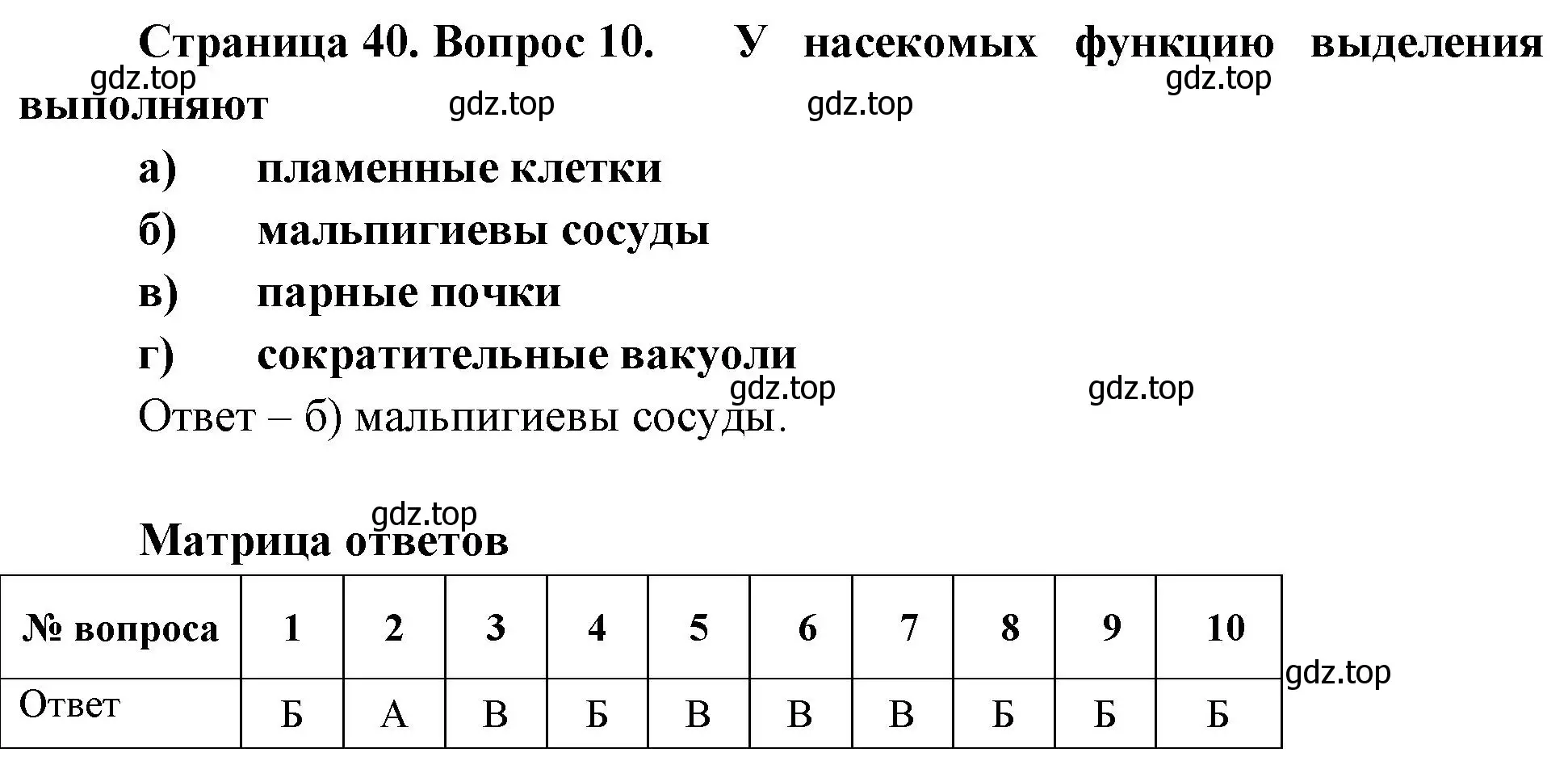 Решение номер 10 (страница 40) гдз по биологии 8 класс Суматохин, Пасечник, рабочая тетрадь