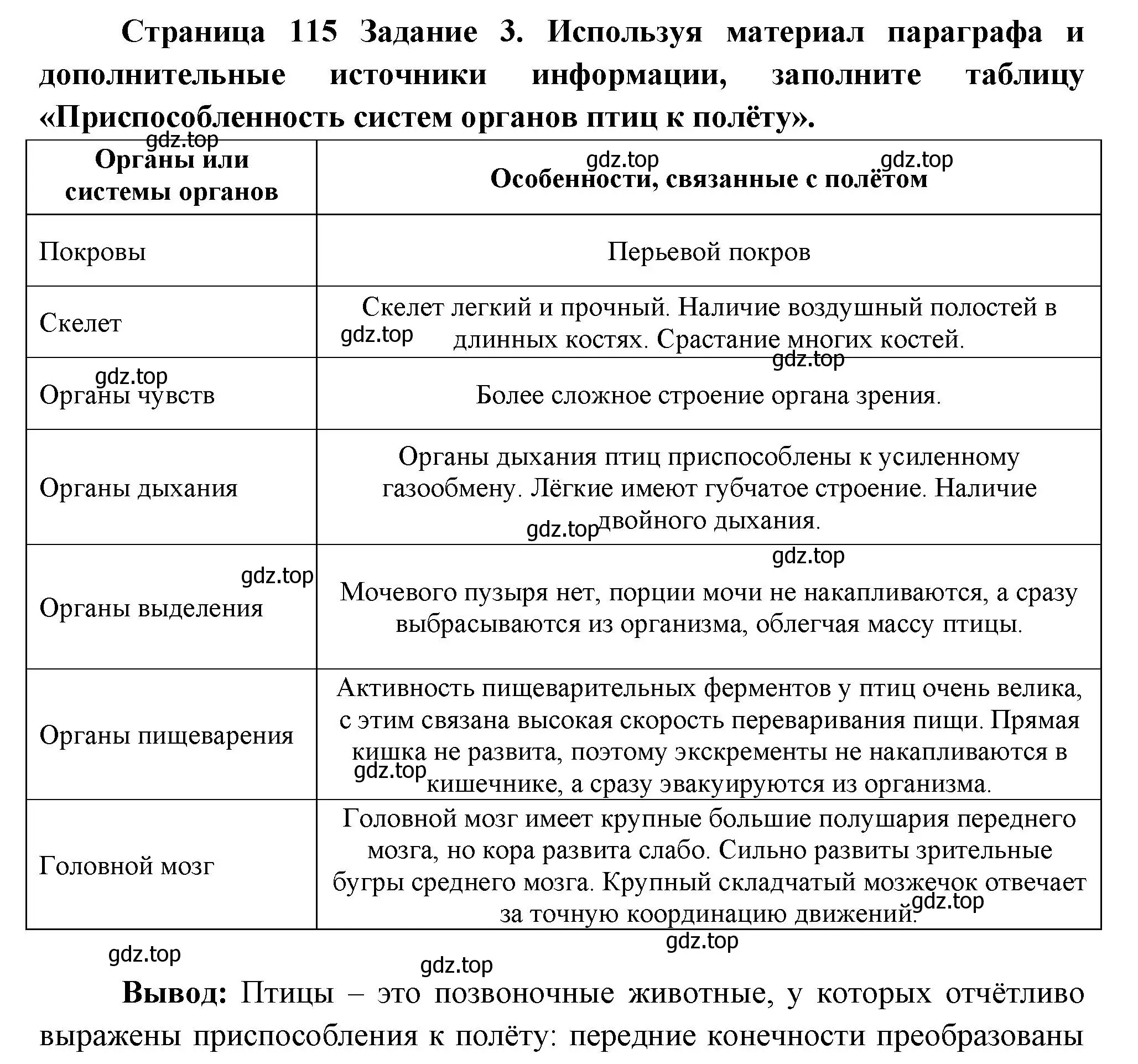 Решение номер 3 (страница 115) гдз по биологии 8 класс Суматохин, Пасечник, рабочая тетрадь