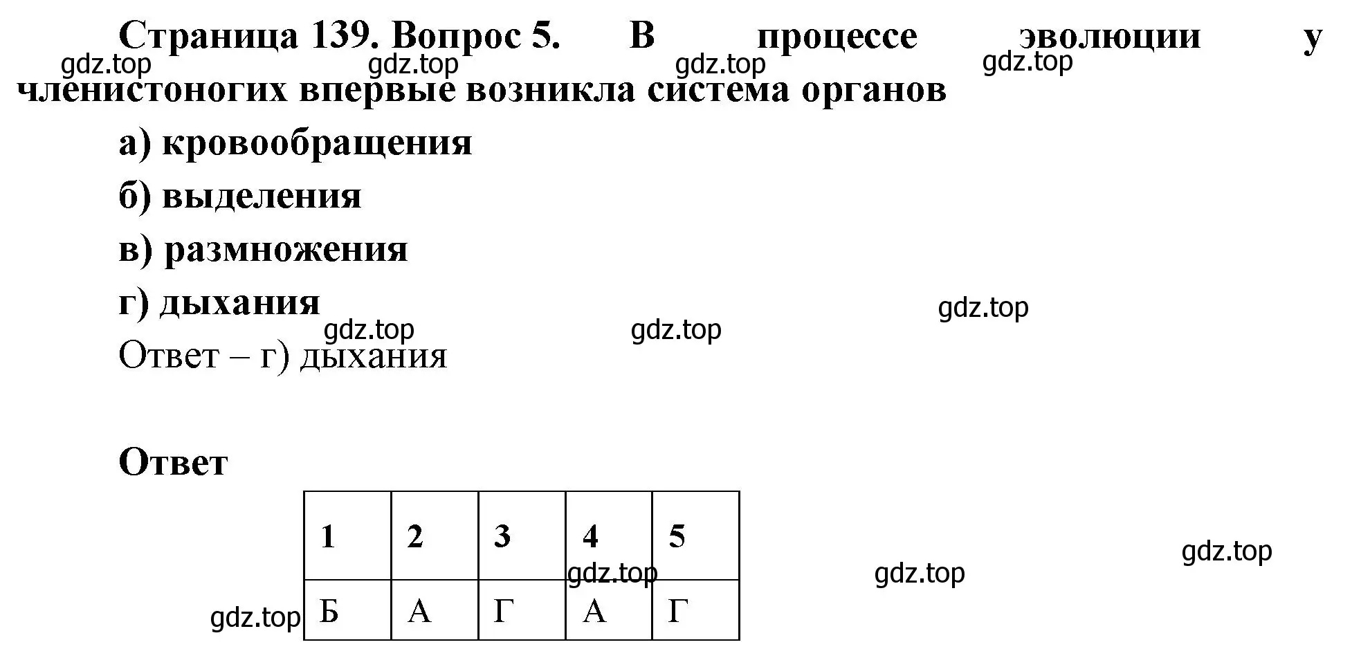 Решение номер 5 (страница 139) гдз по биологии 8 класс Суматохин, Пасечник, рабочая тетрадь