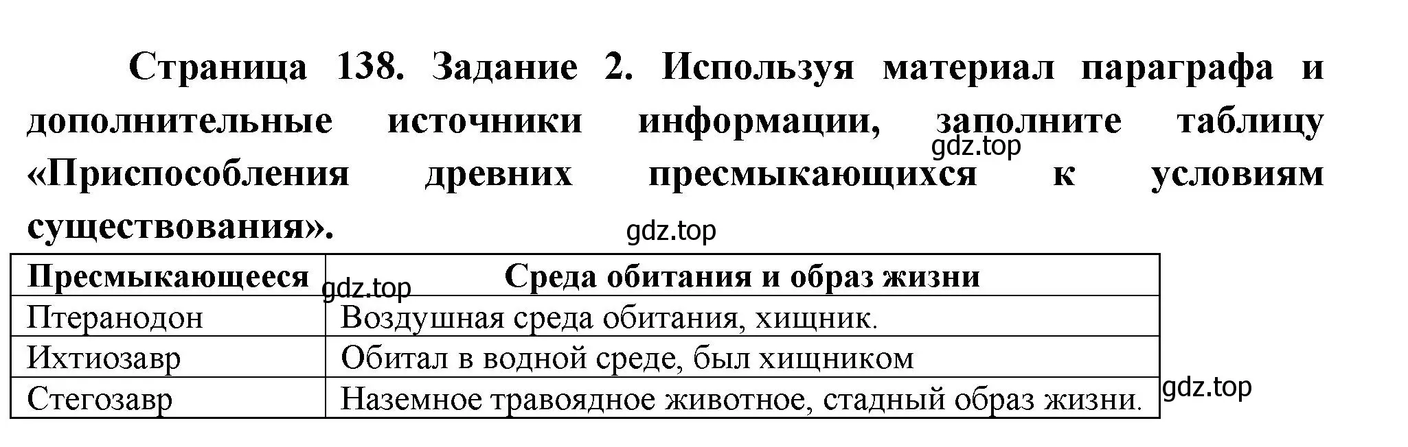 Решение номер 2 (страница 138) гдз по биологии 8 класс Суматохин, Пасечник, рабочая тетрадь