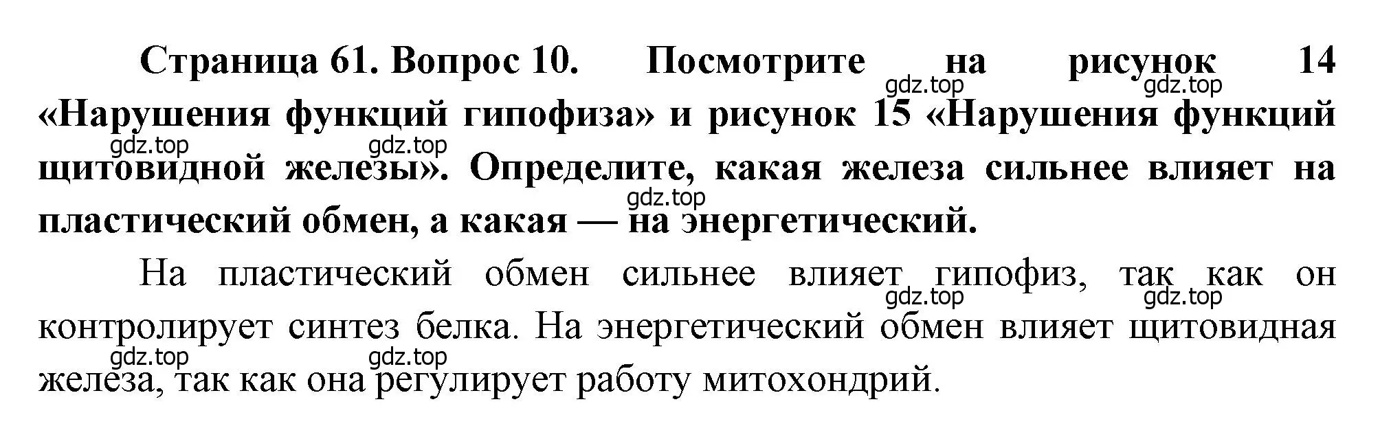 Решение номер 10 (страница 61) гдз по биологии 8 класс Драгомилов, Маш, учебник