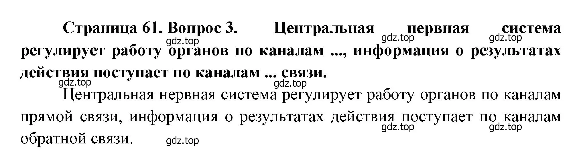 Решение номер 3 (страница 61) гдз по биологии 8 класс Драгомилов, Маш, учебник