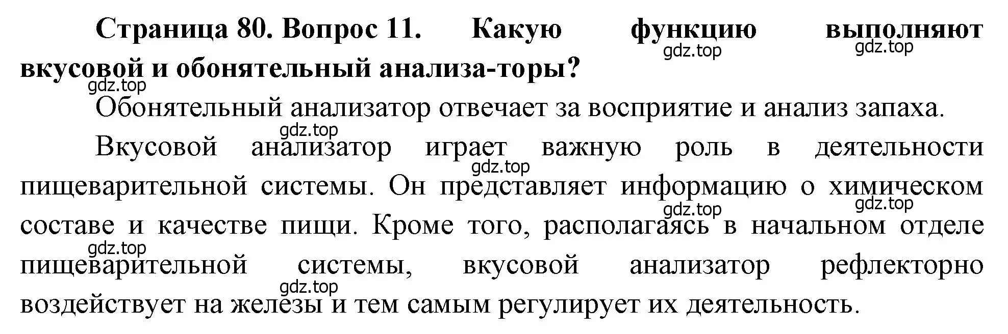 Решение номер 11 (страница 80) гдз по биологии 8 класс Драгомилов, Маш, учебник