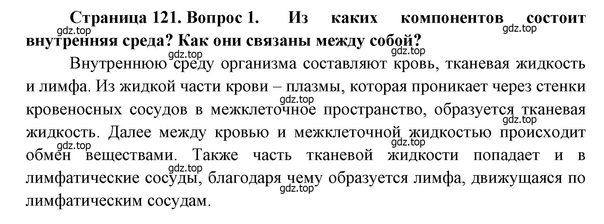 Решение номер 1 (страница 121) гдз по биологии 8 класс Драгомилов, Маш, учебник