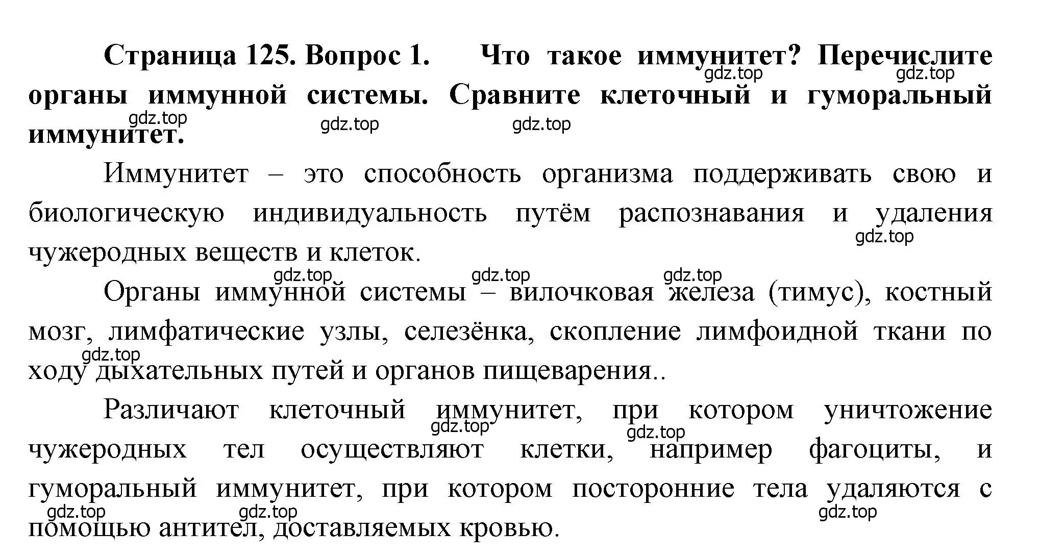 Решение номер 1 (страница 125) гдз по биологии 8 класс Драгомилов, Маш, учебник