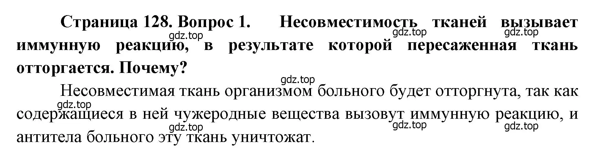 Решение номер 1 (страница 128) гдз по биологии 8 класс Драгомилов, Маш, учебник