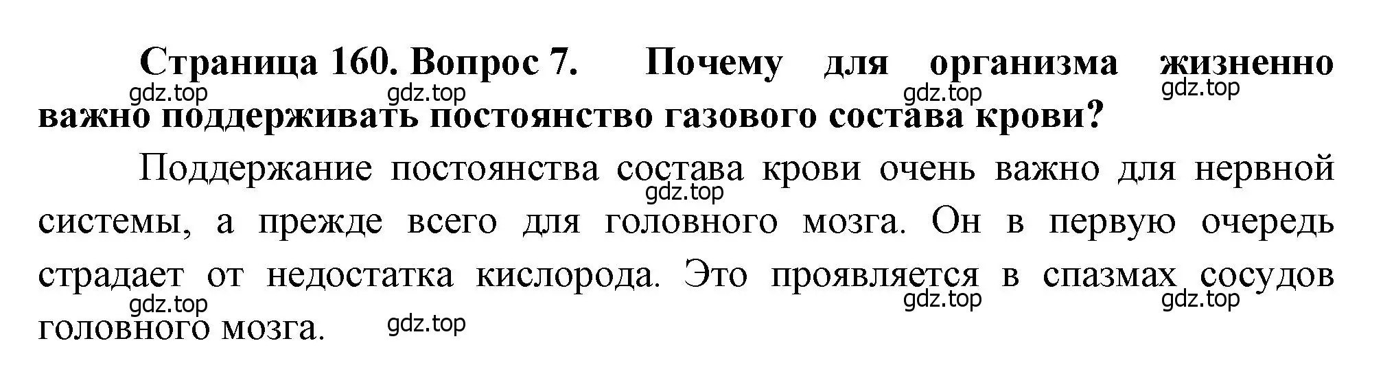 Решение номер 7 (страница 160) гдз по биологии 8 класс Драгомилов, Маш, учебник