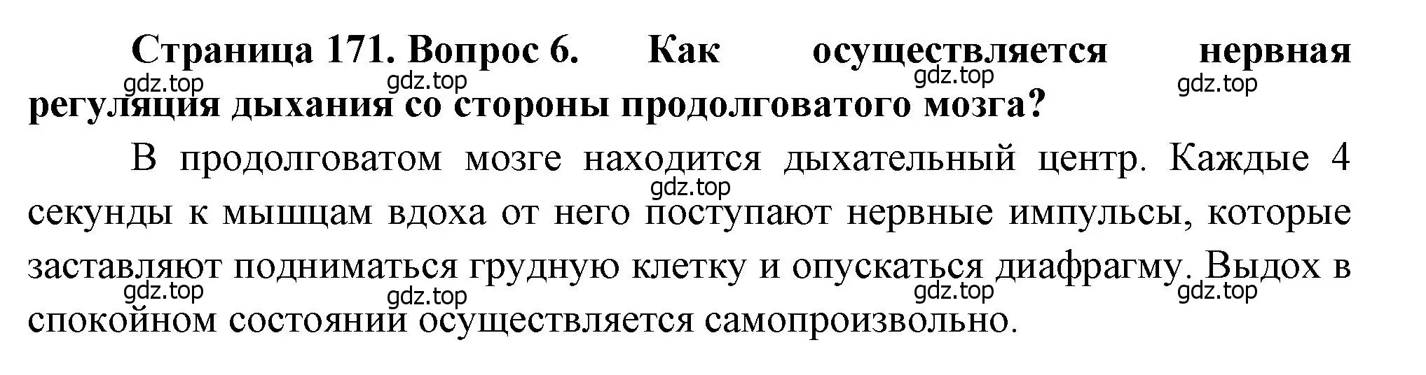 Решение номер 6 (страница 171) гдз по биологии 8 класс Драгомилов, Маш, учебник