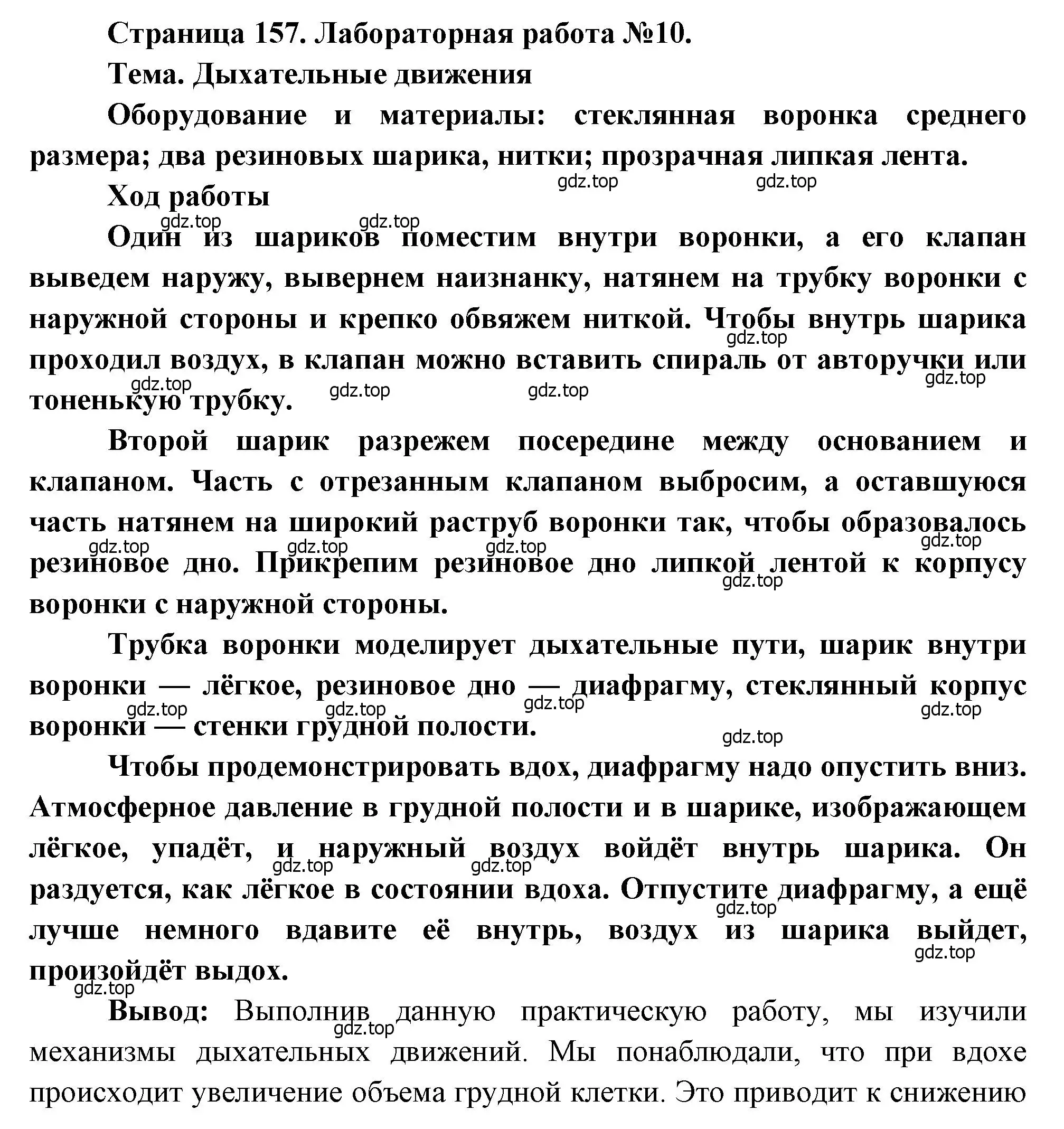 Решение  Лабораторная работа №10 (страница 157) гдз по биологии 8 класс Драгомилов, Маш, учебник