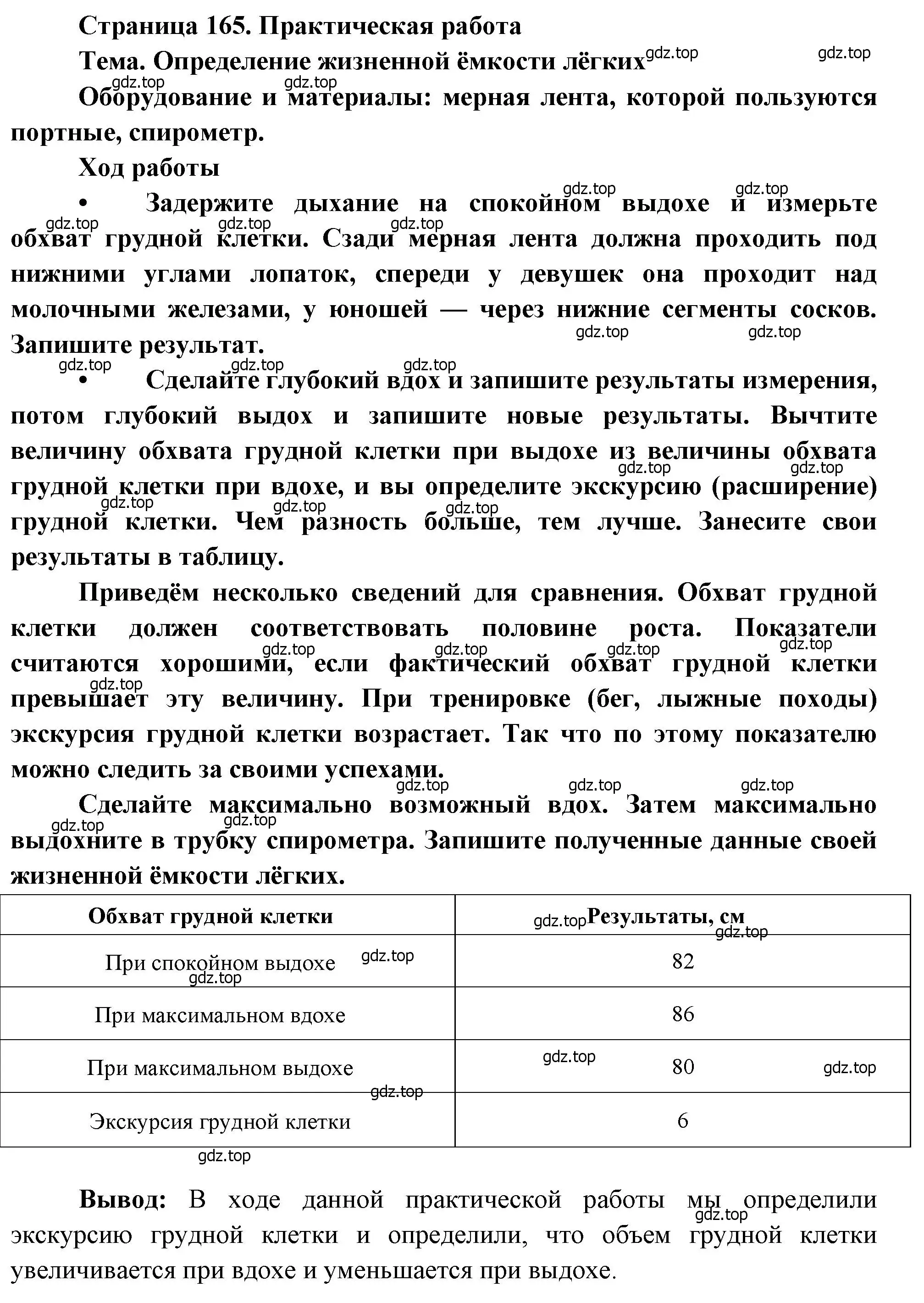 Решение  Практическая работа (страница 165) гдз по биологии 8 класс Драгомилов, Маш, учебник