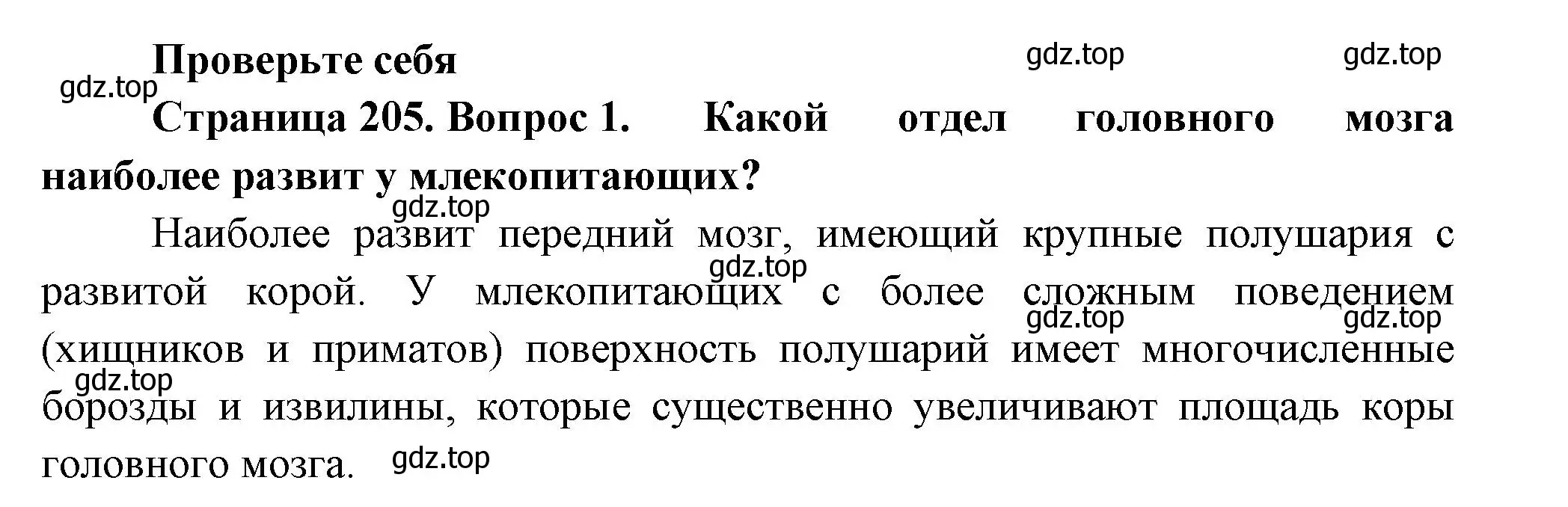 Решение номер 1 (страница 205) гдз по биологии 8 класс Пасечник, Суматохин, учебник