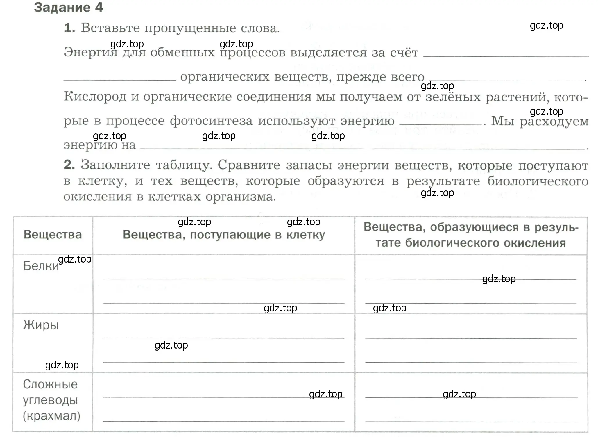 Условие  Задание 4 (страница 37) гдз по биологии 9 класс Драгомилов, Маш, рабочая тетрадь 2 часть