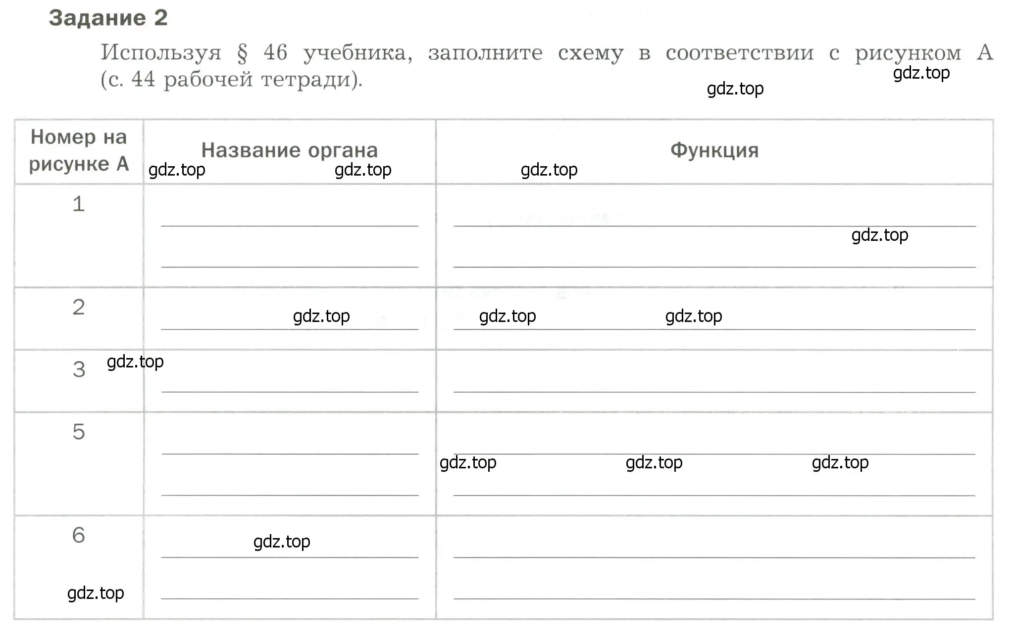 Условие  Задание 2 (страница 43) гдз по биологии 9 класс Драгомилов, Маш, рабочая тетрадь 2 часть