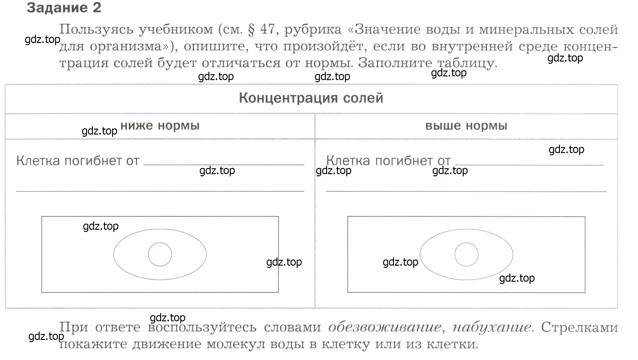 Условие  Задание 2 (страница 46) гдз по биологии 9 класс Драгомилов, Маш, рабочая тетрадь 2 часть