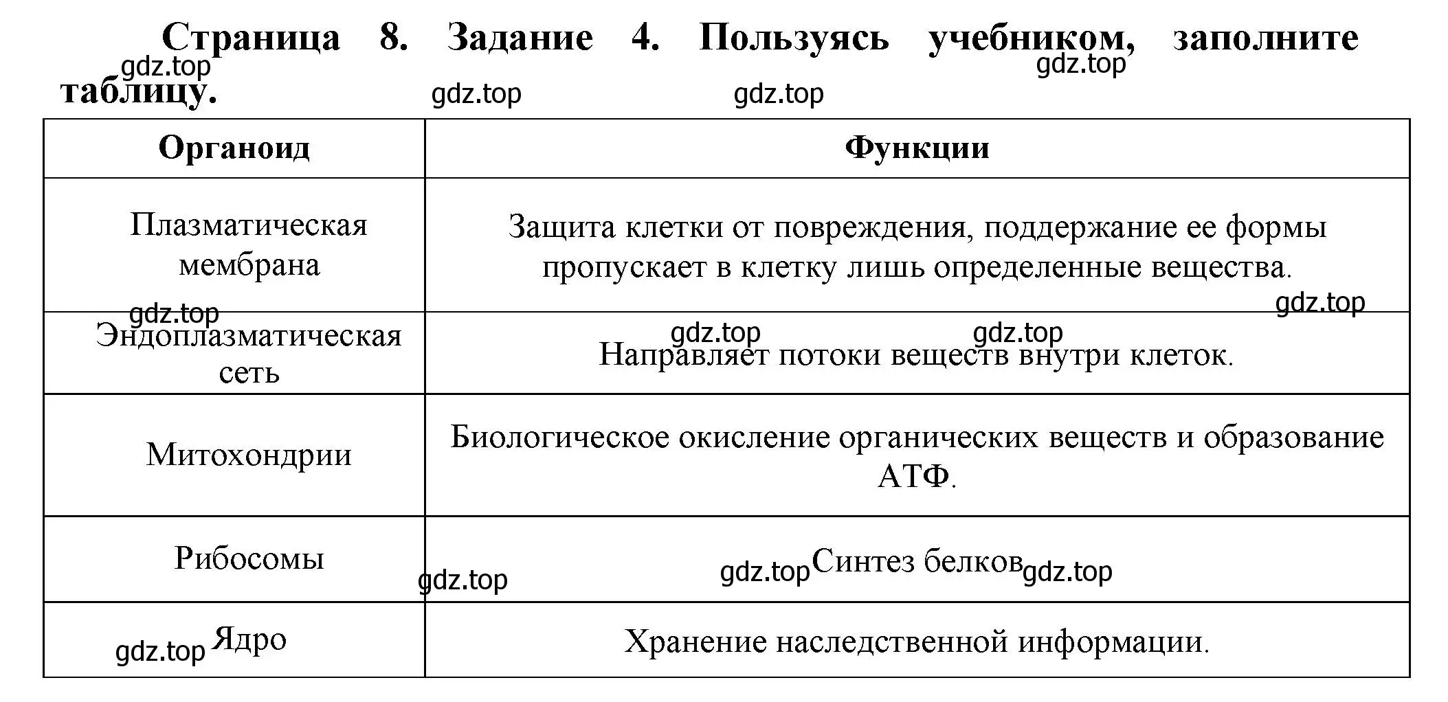 Решение  Задание 4 (страница 8) гдз по биологии 9 класс Драгомилов, Маш, рабочая тетрадь 1 часть