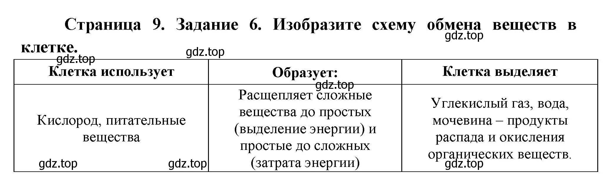 Решение  Задание 6 (страница 9) гдз по биологии 9 класс Драгомилов, Маш, рабочая тетрадь 1 часть