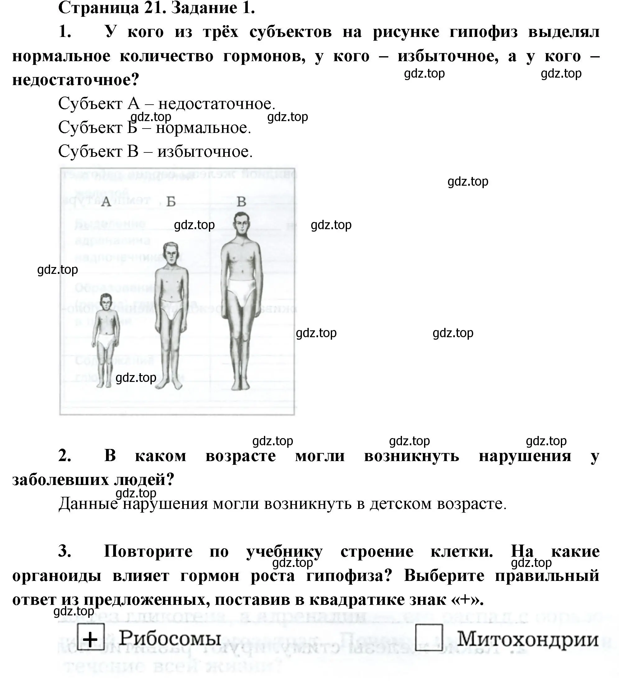 Решение  Задание 1 (страница 21) гдз по биологии 9 класс Драгомилов, Маш, рабочая тетрадь 1 часть