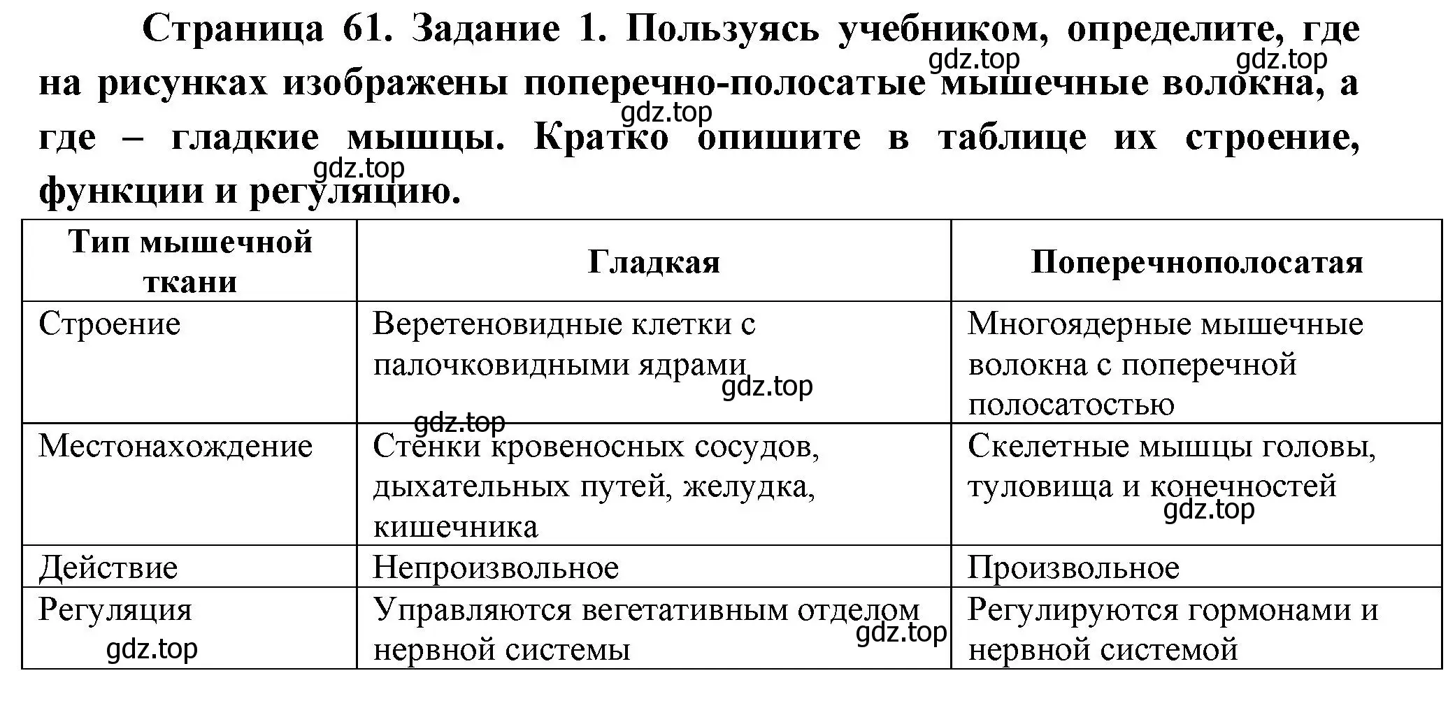 Решение  Задание 1 (страница 61) гдз по биологии 9 класс Драгомилов, Маш, рабочая тетрадь 1 часть