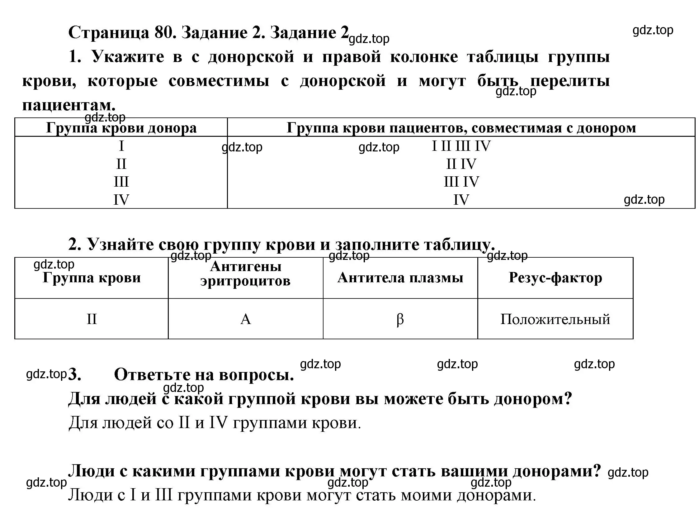 Решение  Задание 2 (страница 80) гдз по биологии 9 класс Драгомилов, Маш, рабочая тетрадь 1 часть