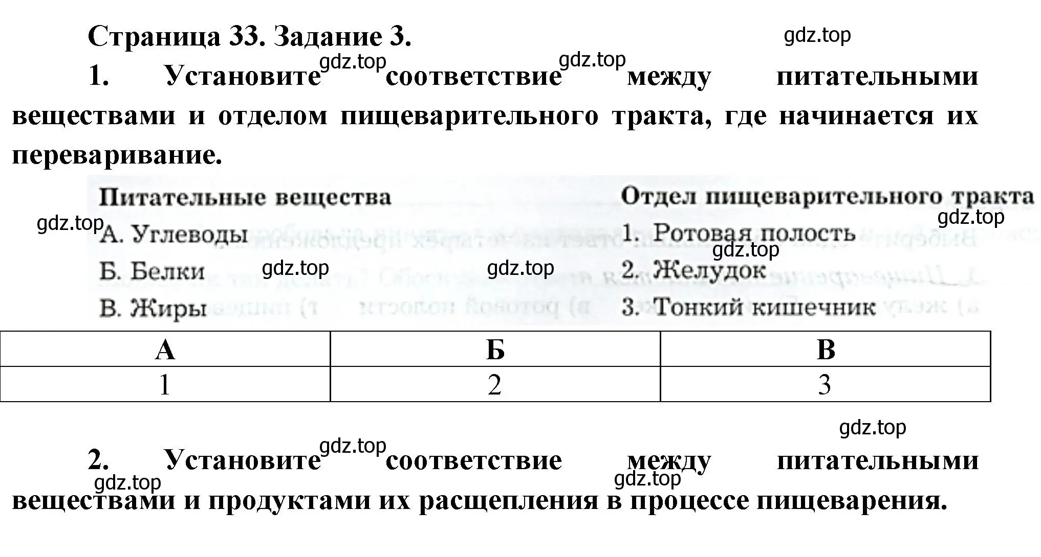 Решение  Задание 3 (страница 34) гдз по биологии 9 класс Драгомилов, Маш, рабочая тетрадь 2 часть